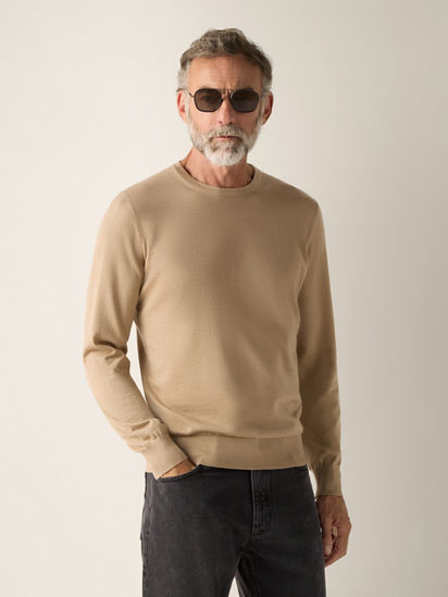 ベージュメランジュ Cashsetaクルーネック SS26 37145062 | Zegna JP