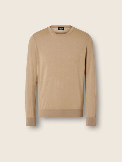 ベージュメランジュ Cashsetaクルーネック SS26 37145062 | Zegna JP