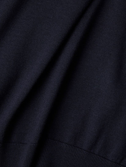 Navy Blue Mélange Cashseta Zip Mock SS26 37664035 | Zegna US