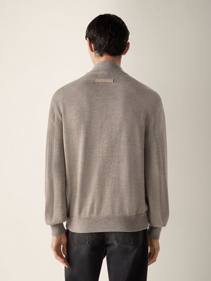 Light Taupe Mélange Cashmere Blouson SS26 37110779 | Zegna ROW