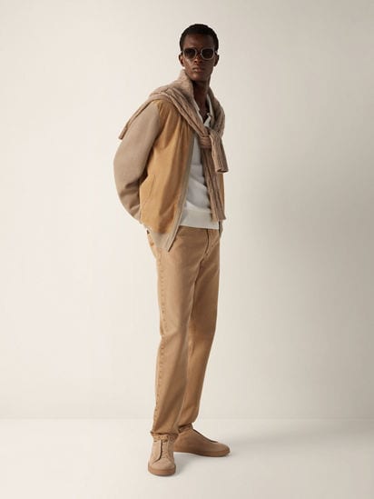 ベージュ カシミヤ ボンバージャケット SS26 37126179 | Zegna JP