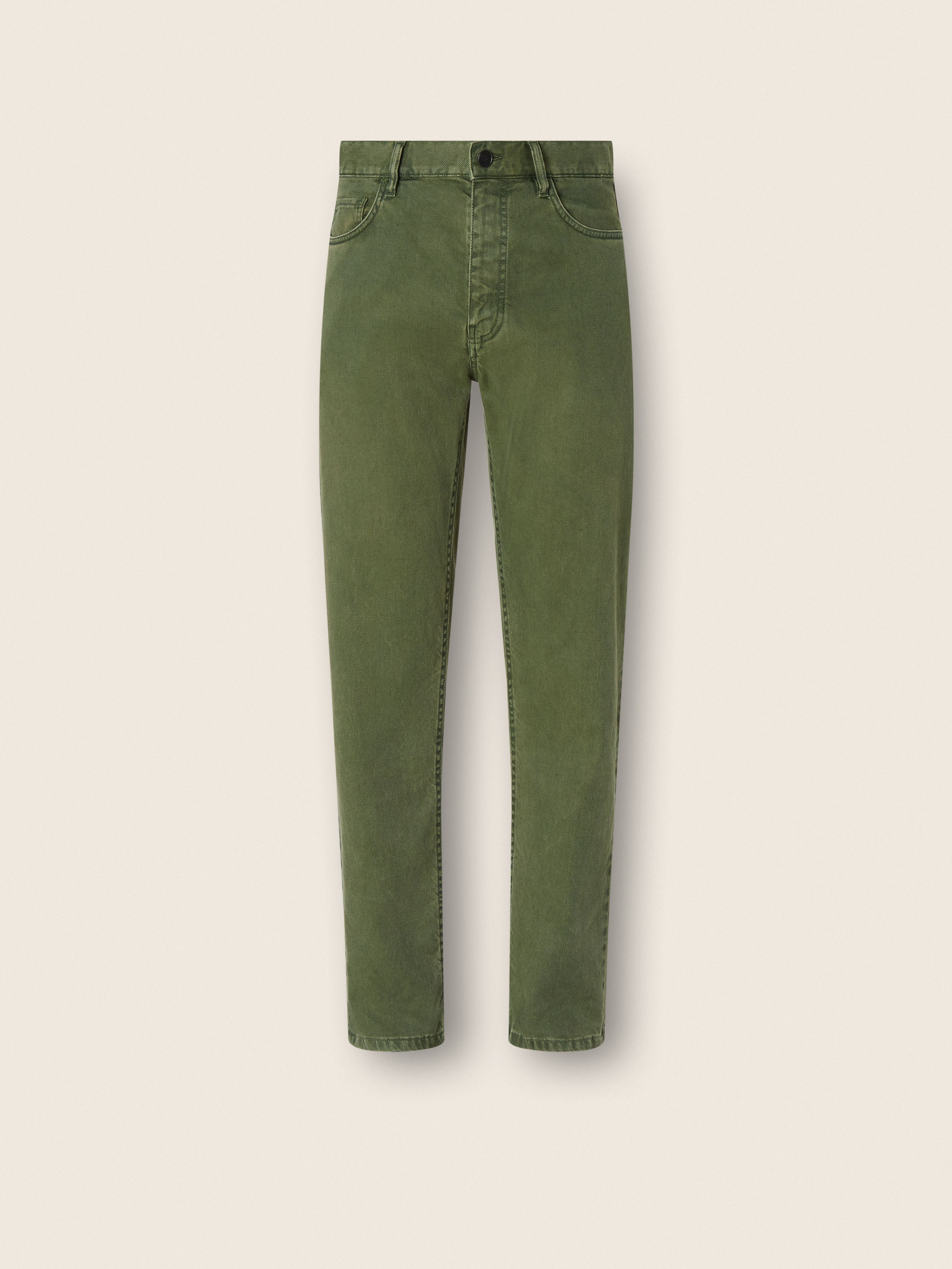 Roccia Hose aus Stretch-Baumwolle und Leinen in Tannengrün Hauptproduktfoto