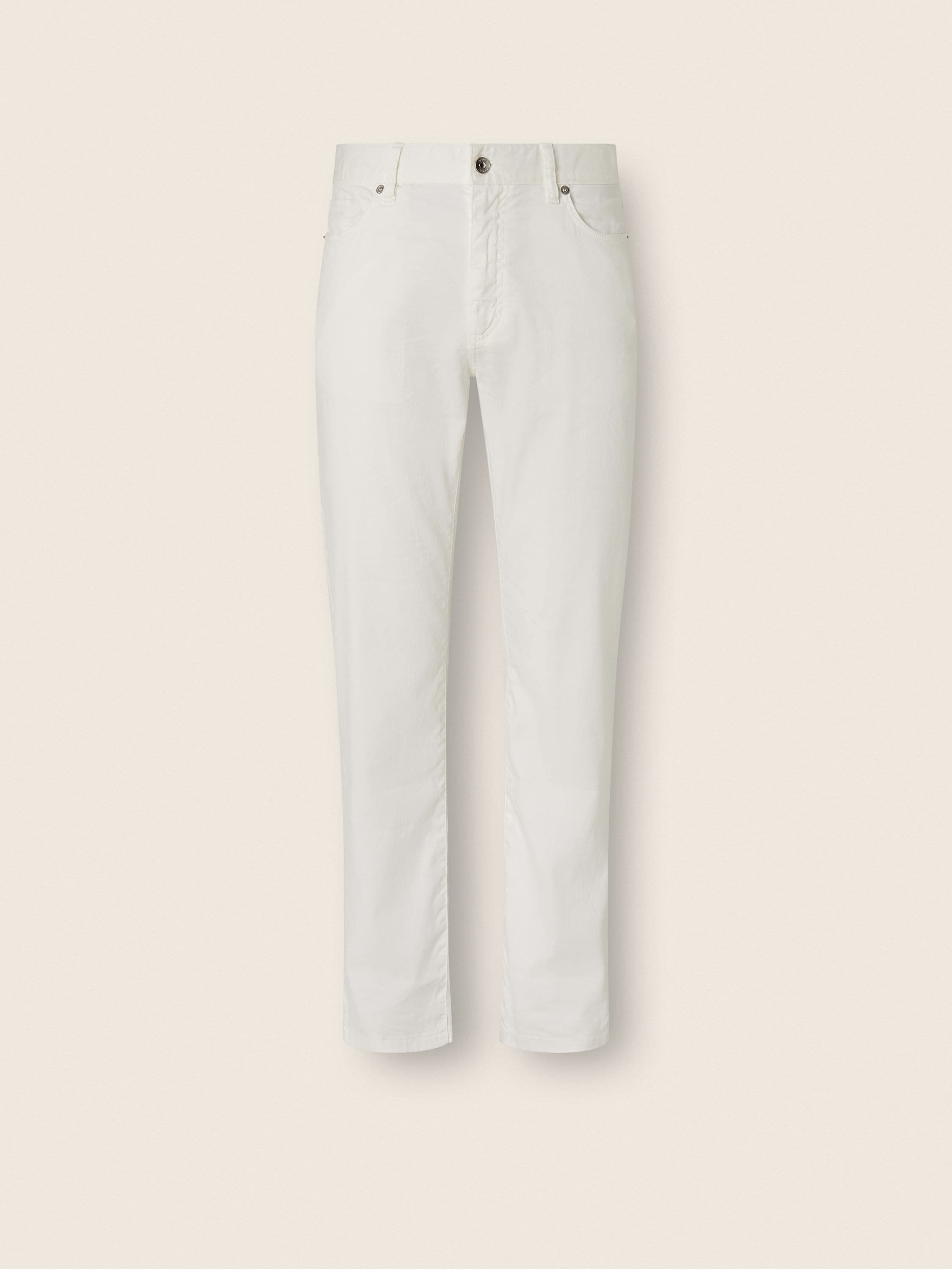 Roccia Hose aus Stretch-Leinen und Baumwolle in Weiß Hauptproduktfoto