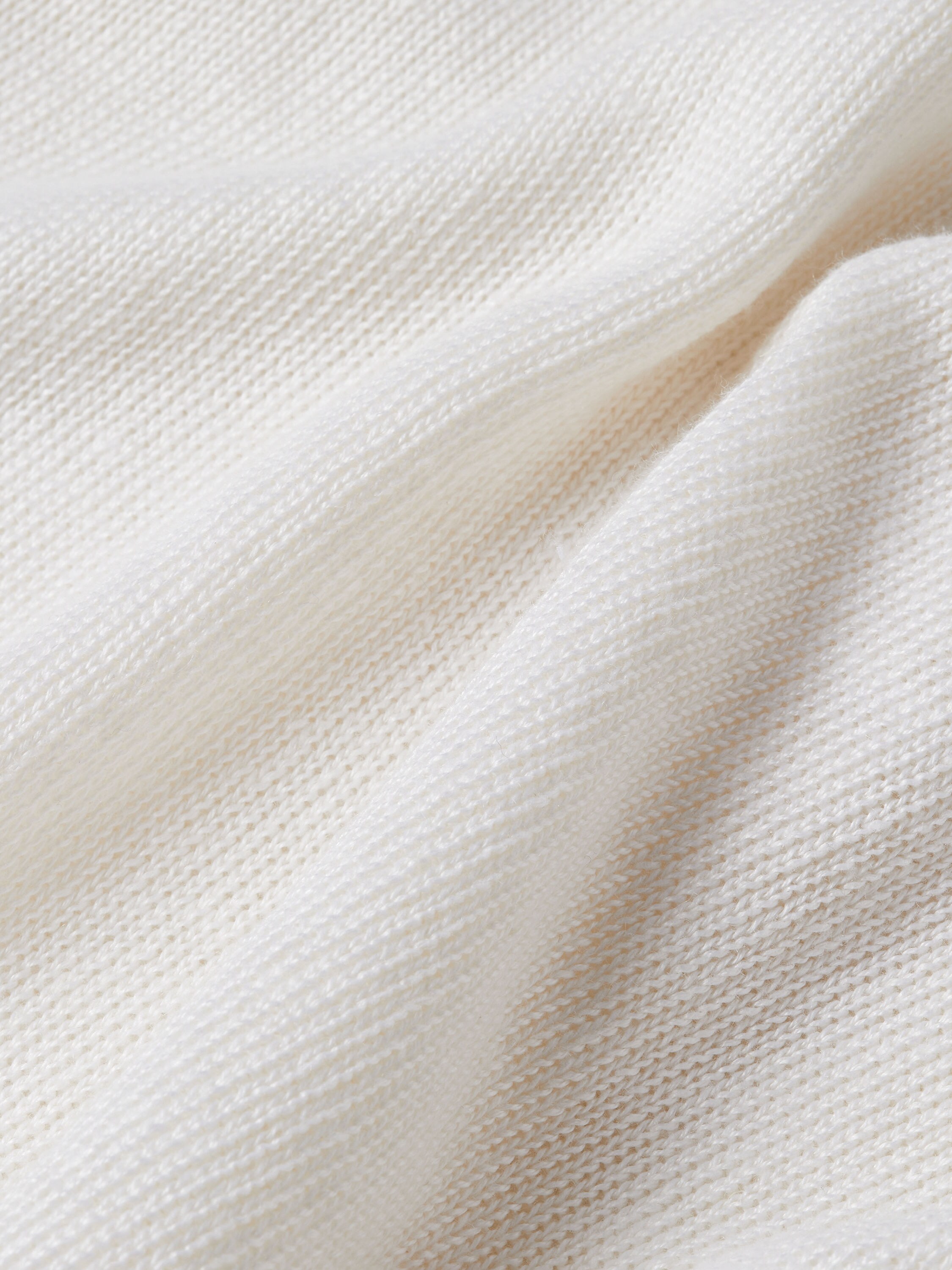 Poloshirt aus Oasi Lino in Weiß Detailfoto #3 des Produkts