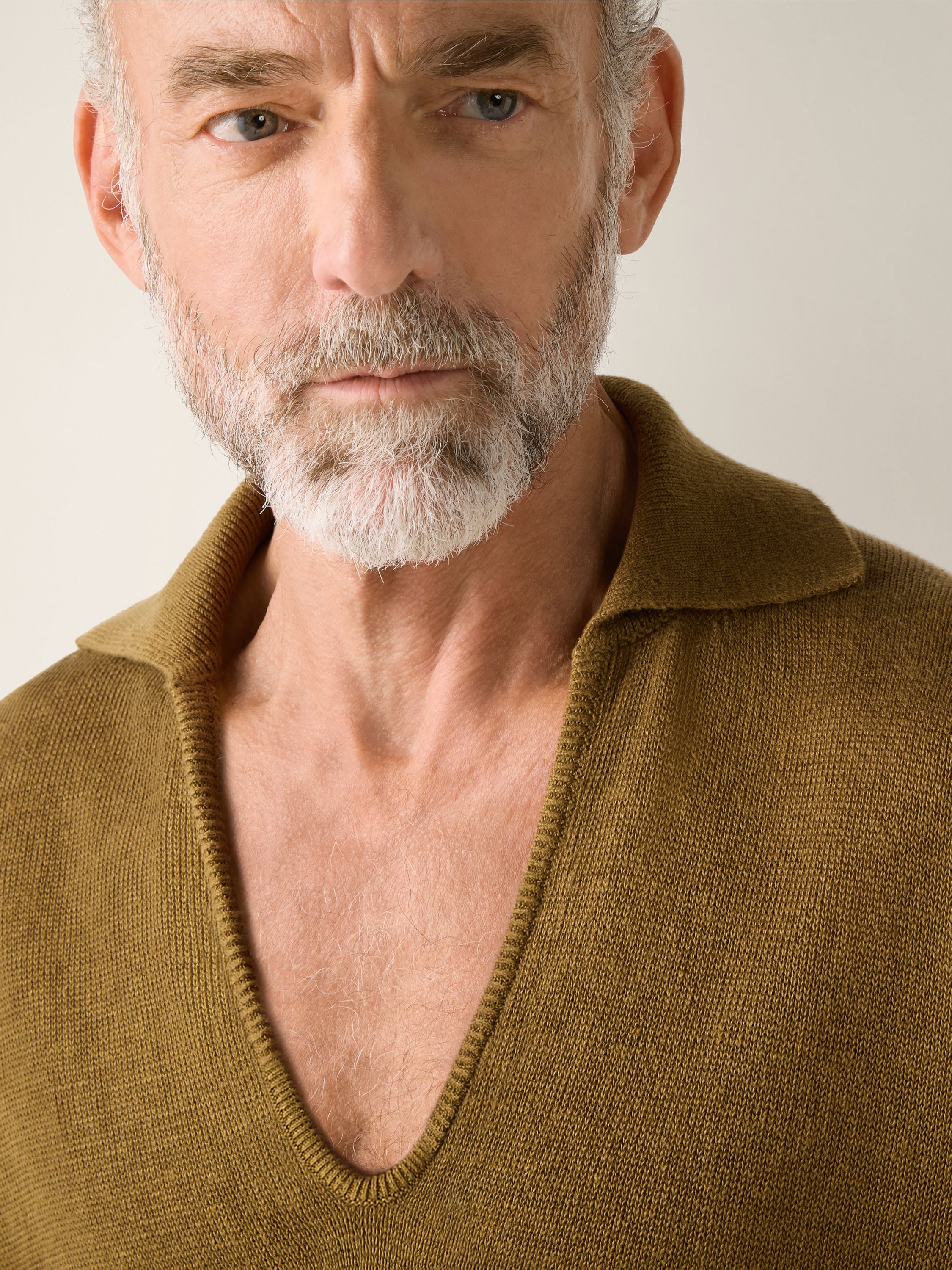 올리브 그린 Oasi Lino 폴로 셔츠 제품 상세 사진 #1