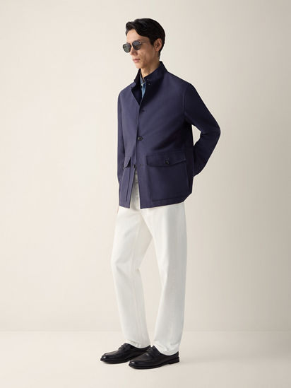 Cotton and Hemp Chore Coat SS26 37174237 | Zegna US