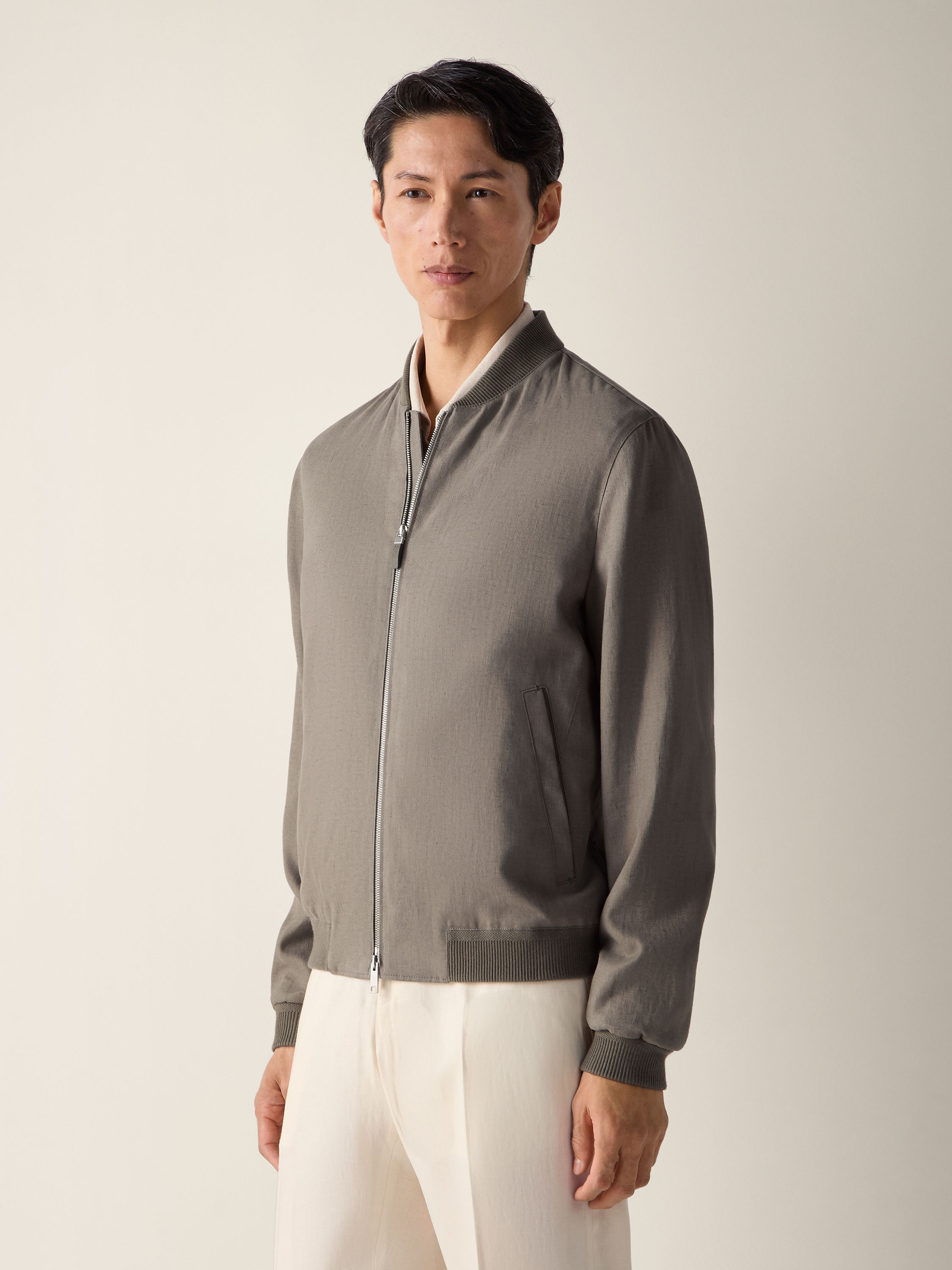 Bomber in Oasi Lino Foto #3 di dettaglio del prodotto