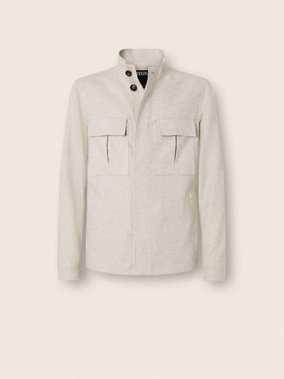 Oasi Lino Field Jacket SS26 37109579 | Zegna US