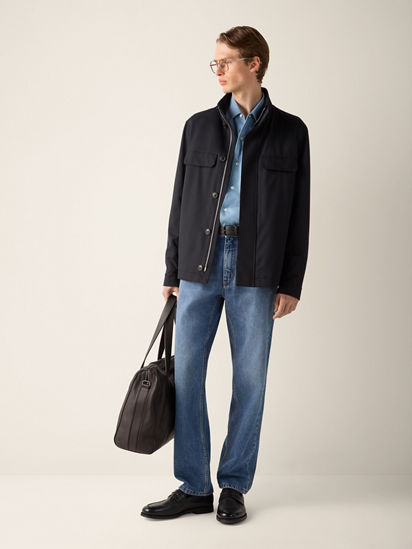 Microfiber Motorin 125cc Field Jacket FW26 37121245 | Zegna JP