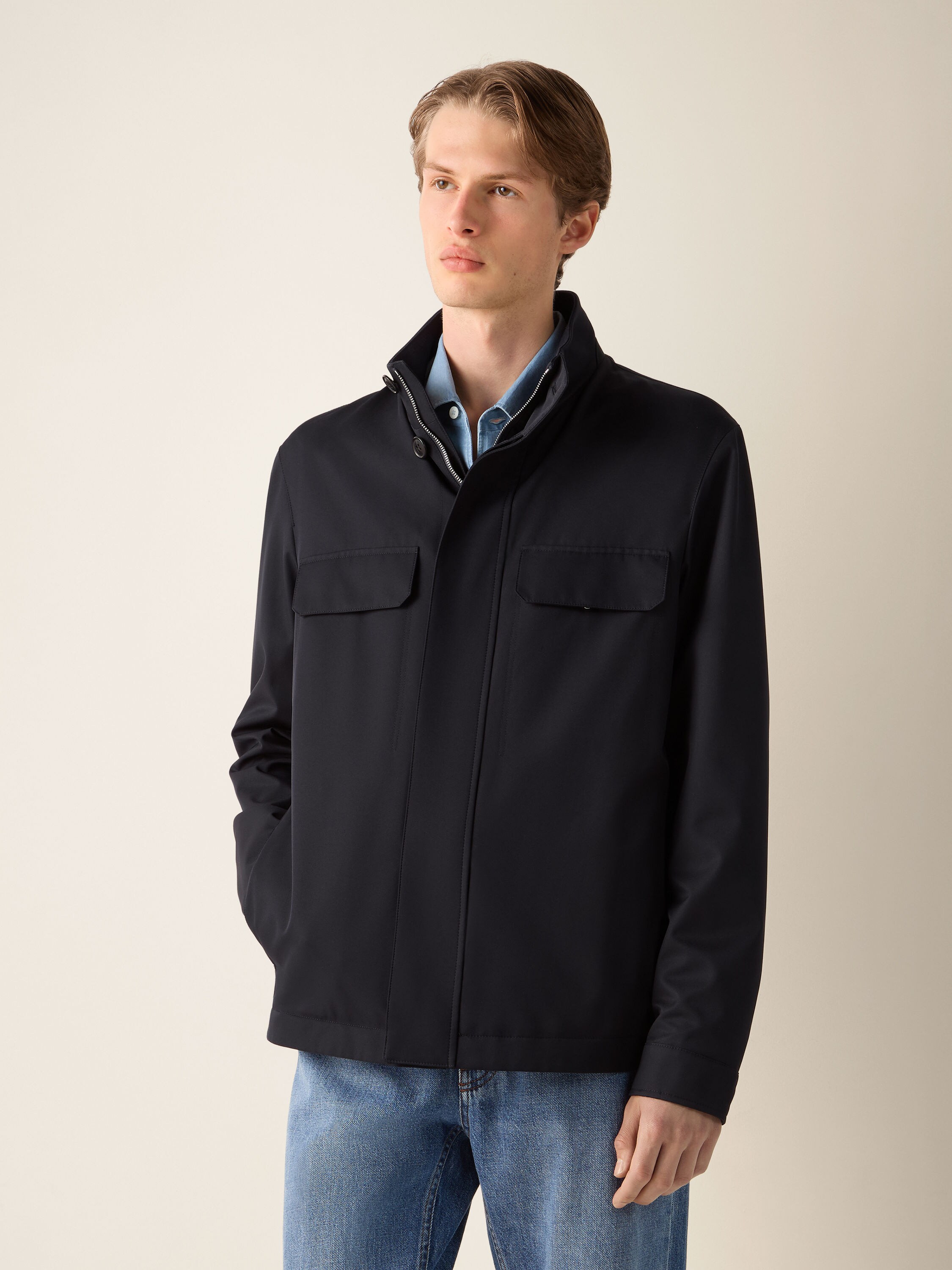 Microfiber Motorin 125cc Field Jacket Product detail photo #3