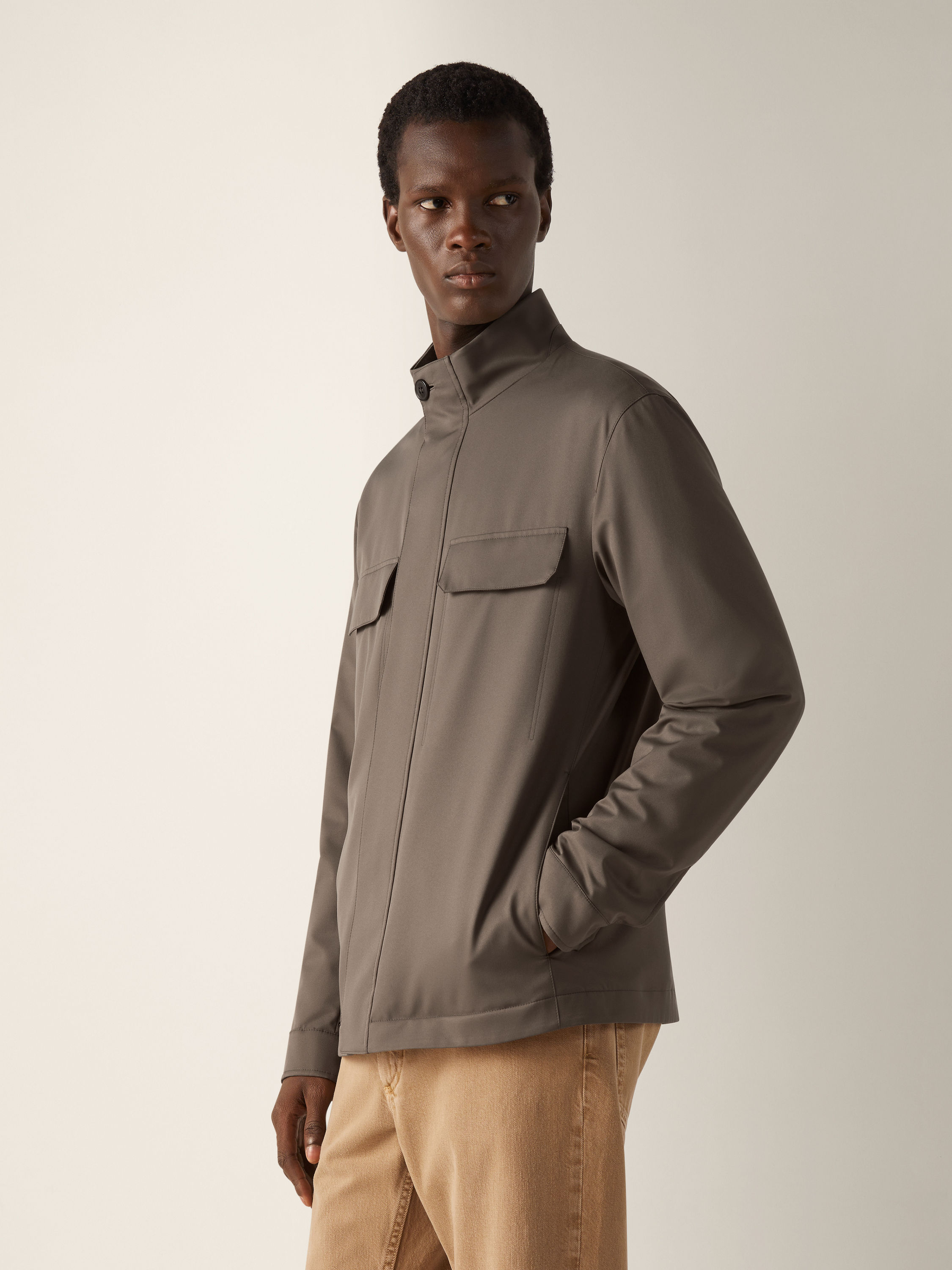 Microfiber Motorin 125cc Field Jacket Product detail photo #3