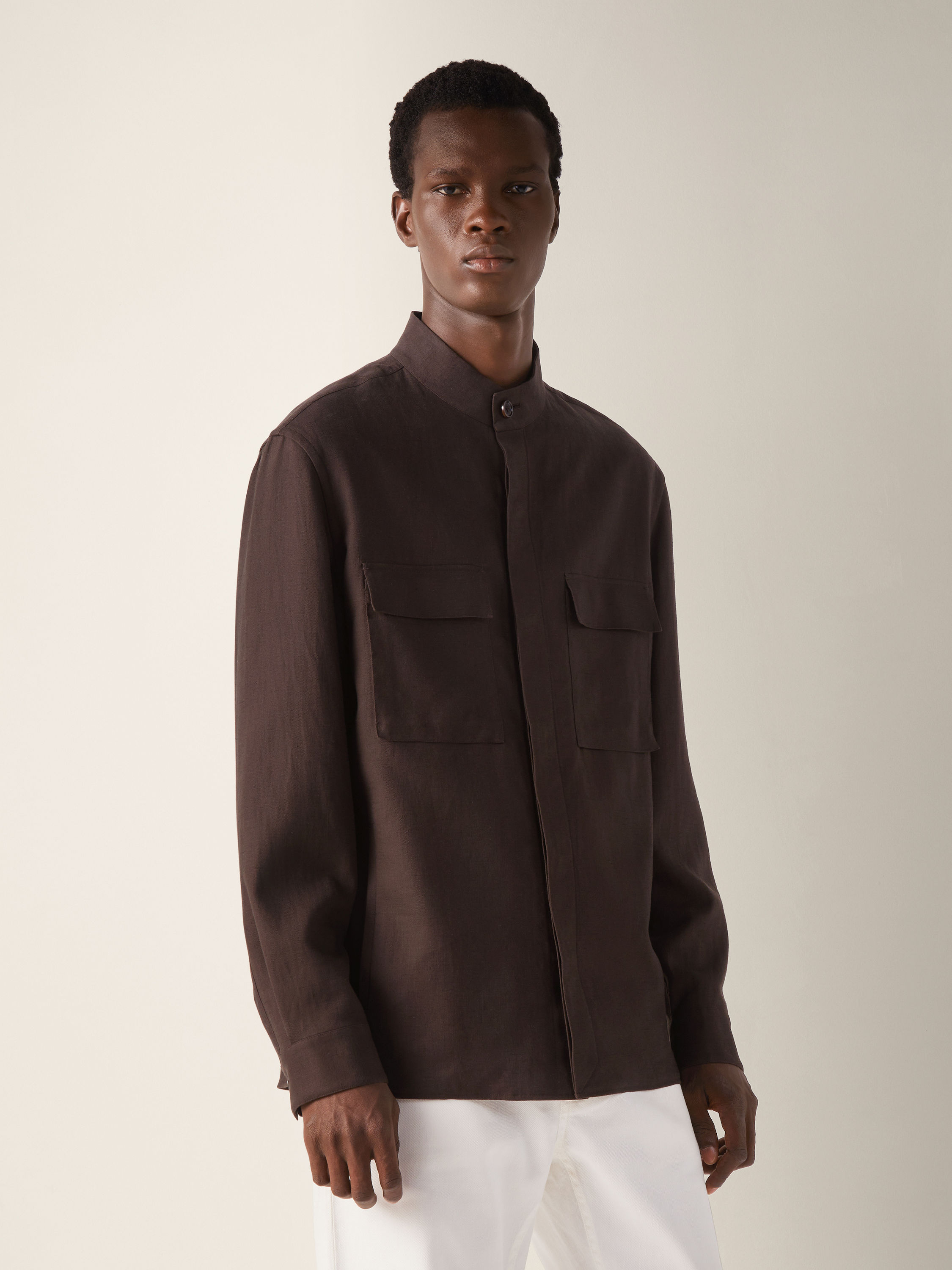 Hemdjacke aus Oasi Lino Detailfoto #3 des Produkts