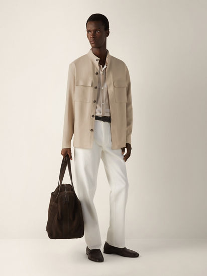 Oasi Lino Overshirt SS26 37147325 | Zegna US