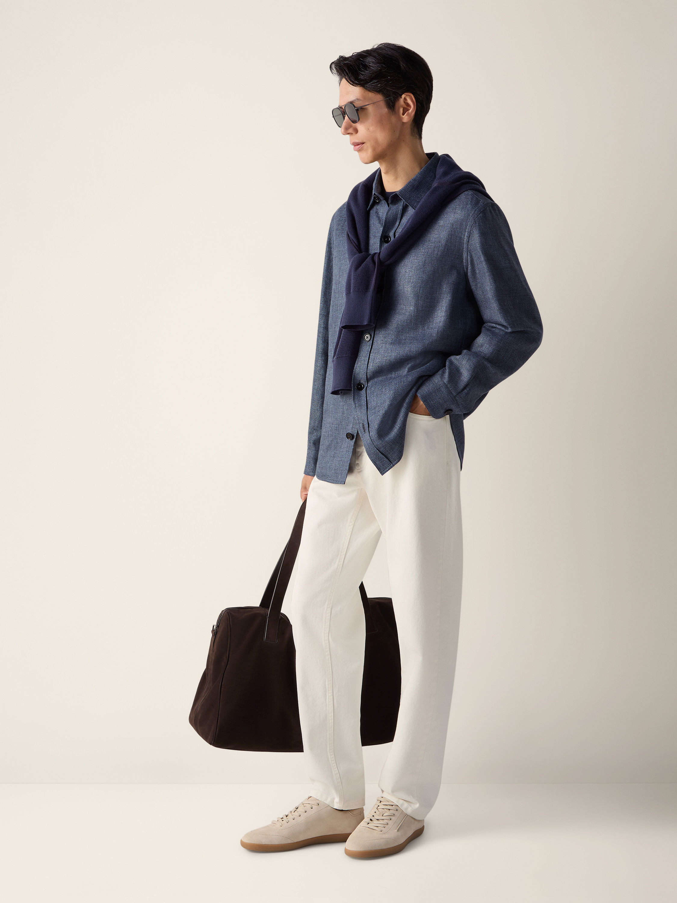 Hemdjacke aus Kaschmir, Leinen und Seide Detailfoto #1 des Produkts