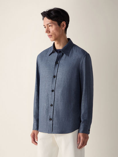 カシミヤ&リネン&シルク オーバーシャツ SS26 37147239 | Zegna JP