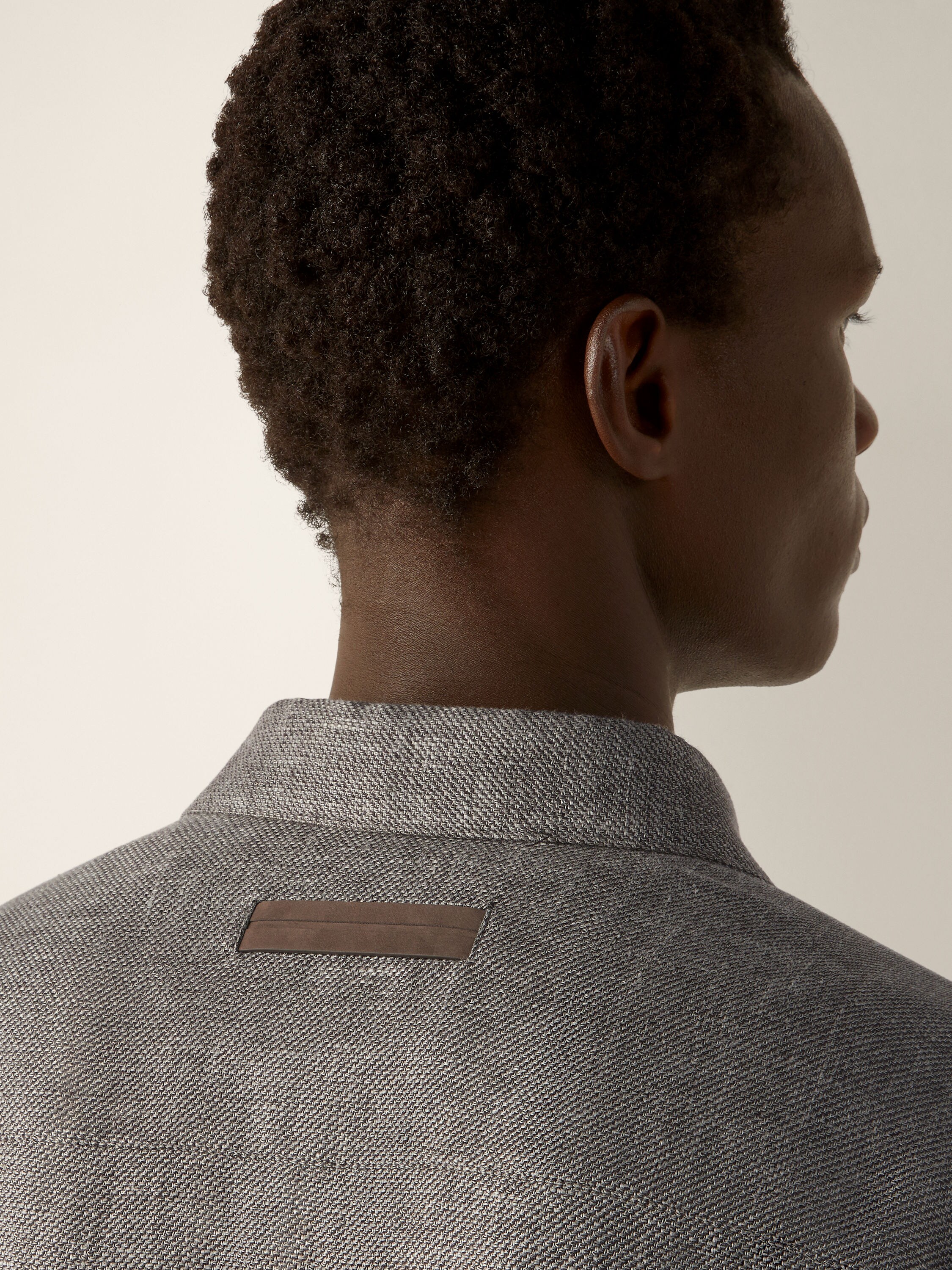 Hemdjacke aus Kaschmir, Leinen und Seide Detailfoto #2 des Produkts