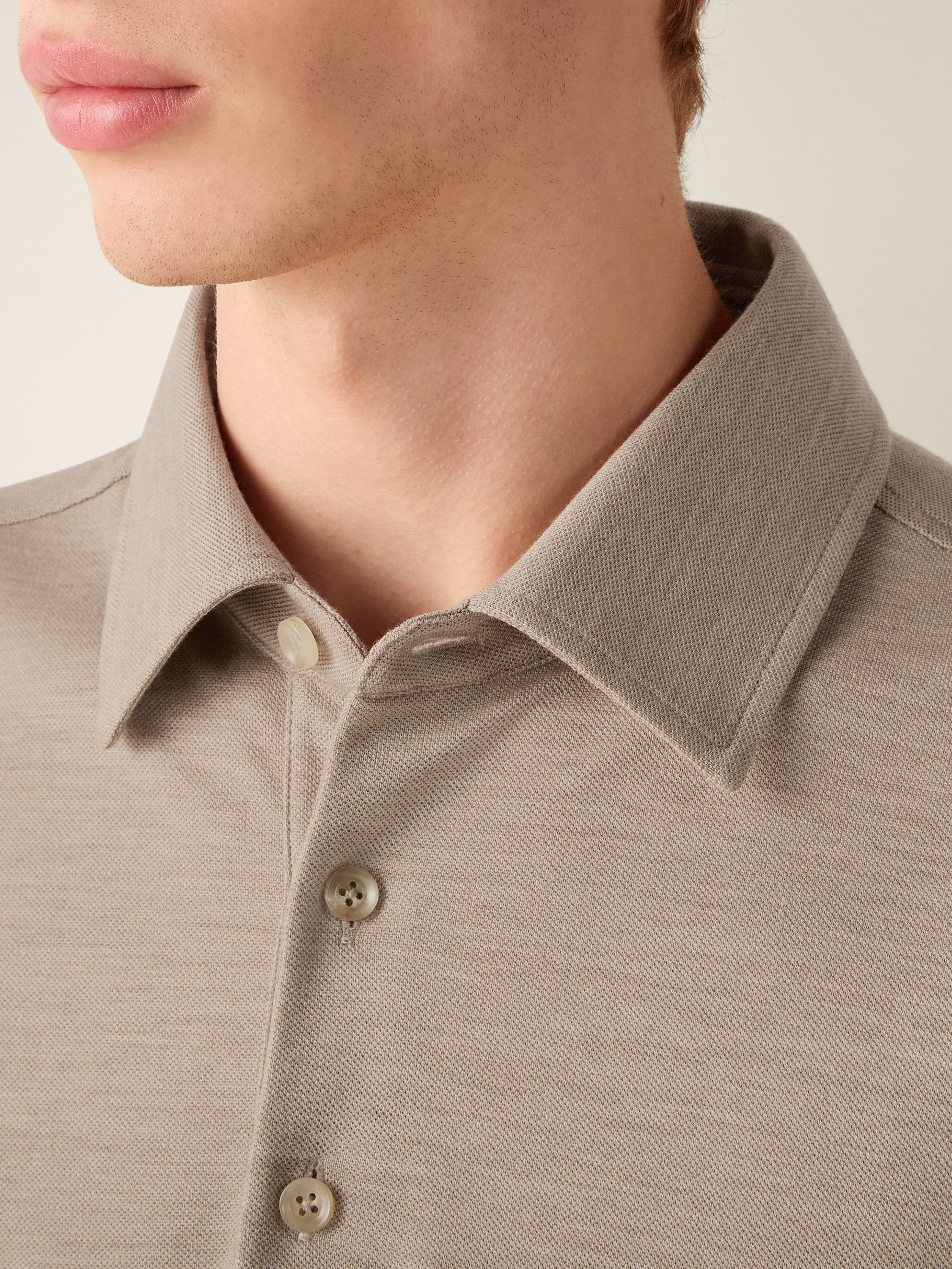 浅灰褐色 Vellus Aureum Polo 衫 产品细节图 #1