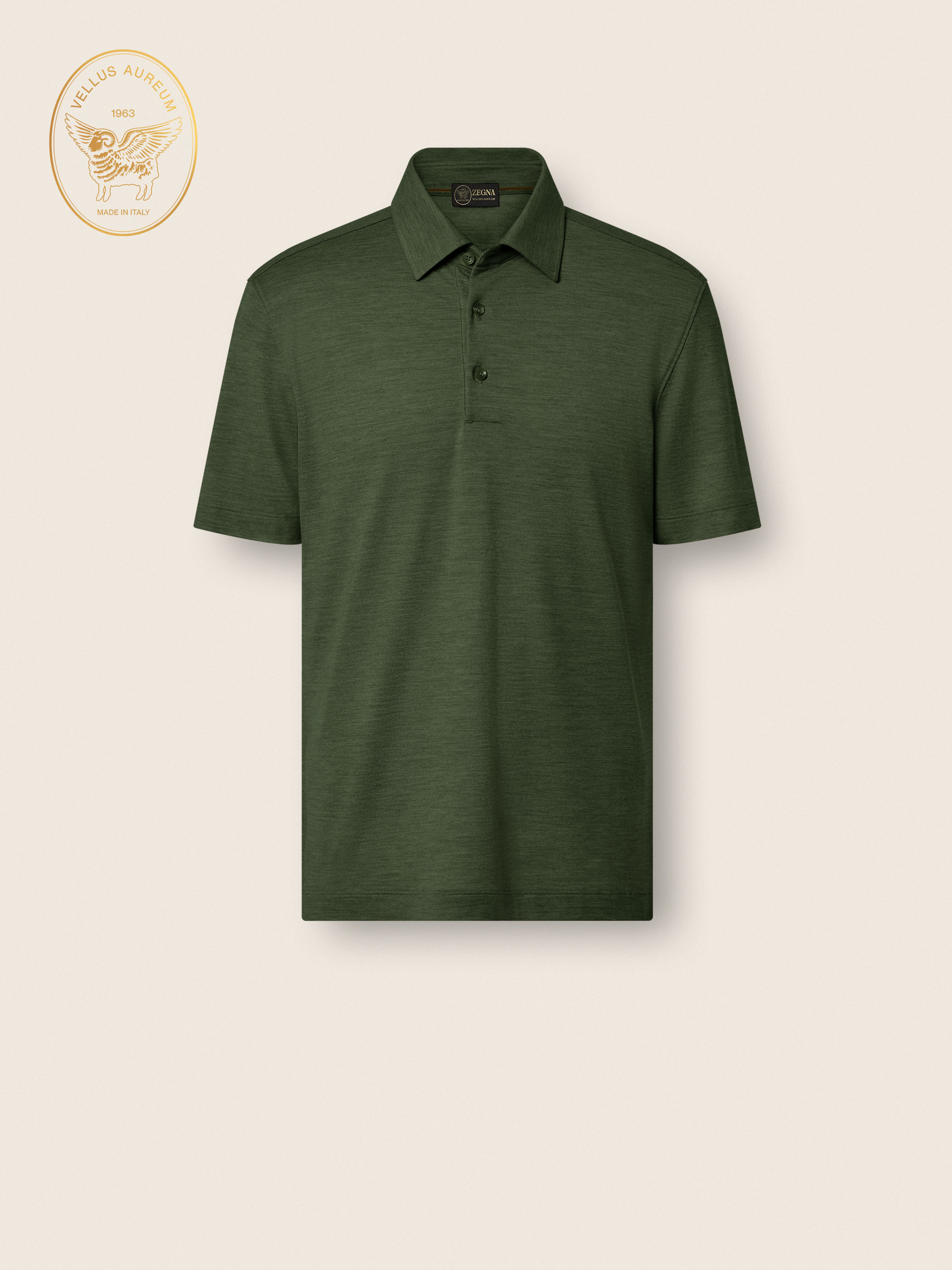Pine Green Vellus Aureum Polo Shirt Main product photo