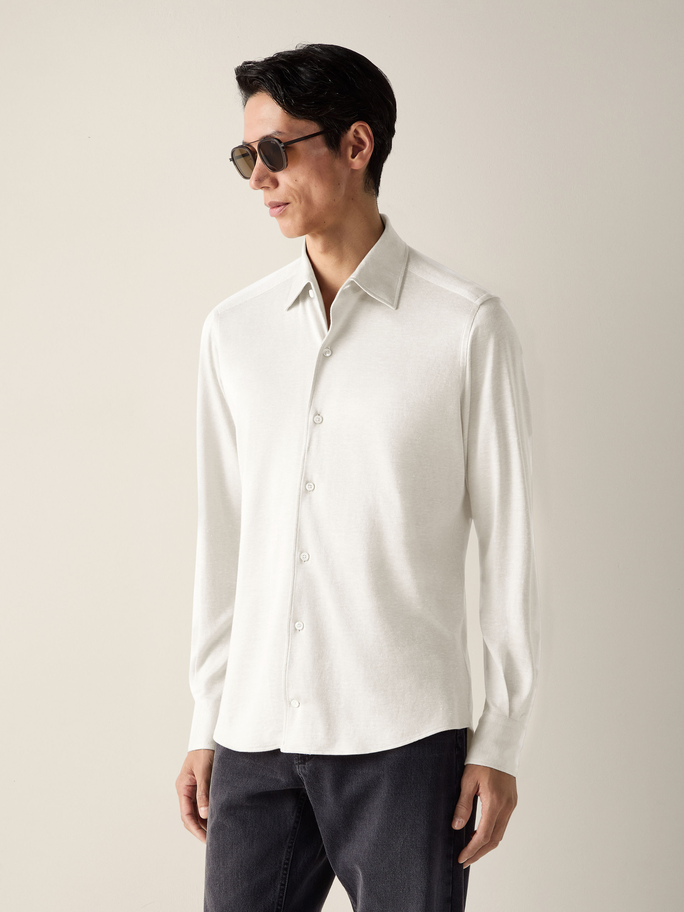 Hemd aus Seide, Leinen und Baumwolle Detailfoto #3 des Produkts