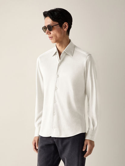 Silk Linen and Cotton Shirt SS26 37147229 | Zegna US