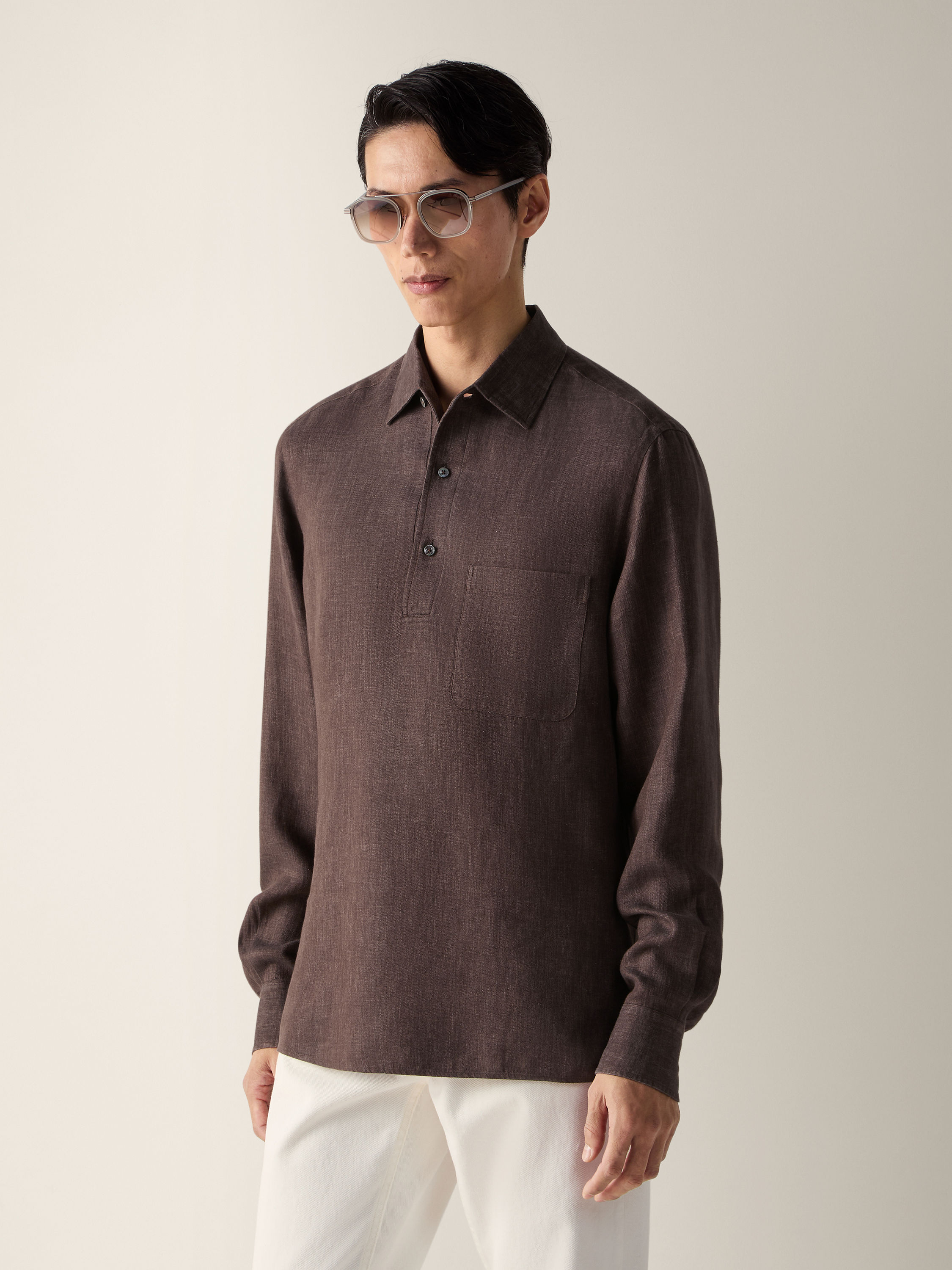 Oasi Lino Polo Shirt Product detail photo #3