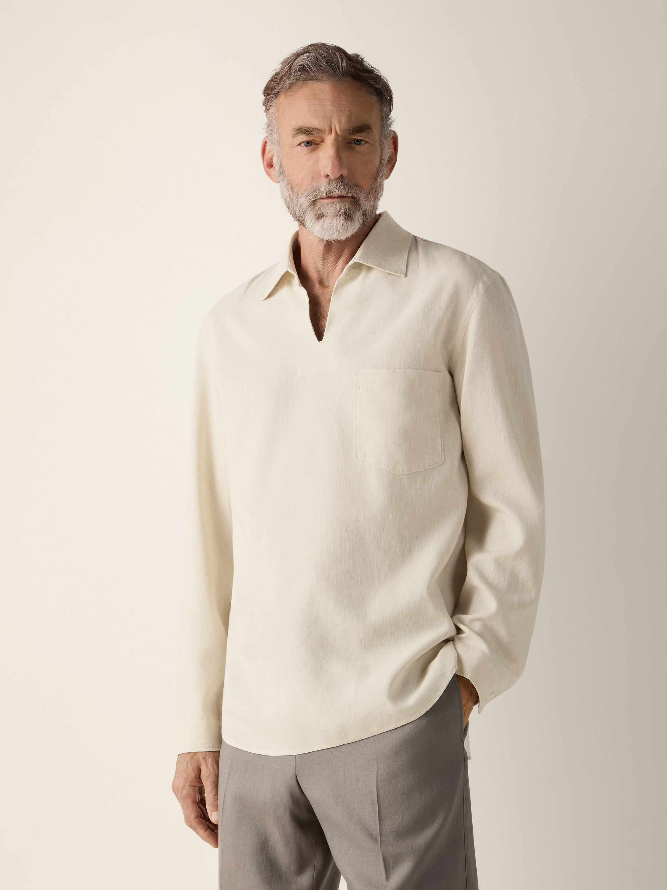 Oasi Lino Polo Shirt Product detail photo #3