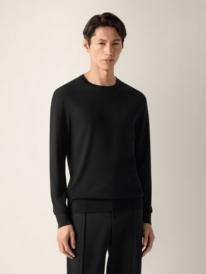 ブラックTrofeo™ 15milmil15ウールクルーネック FW26 39674277 | Zegna JP