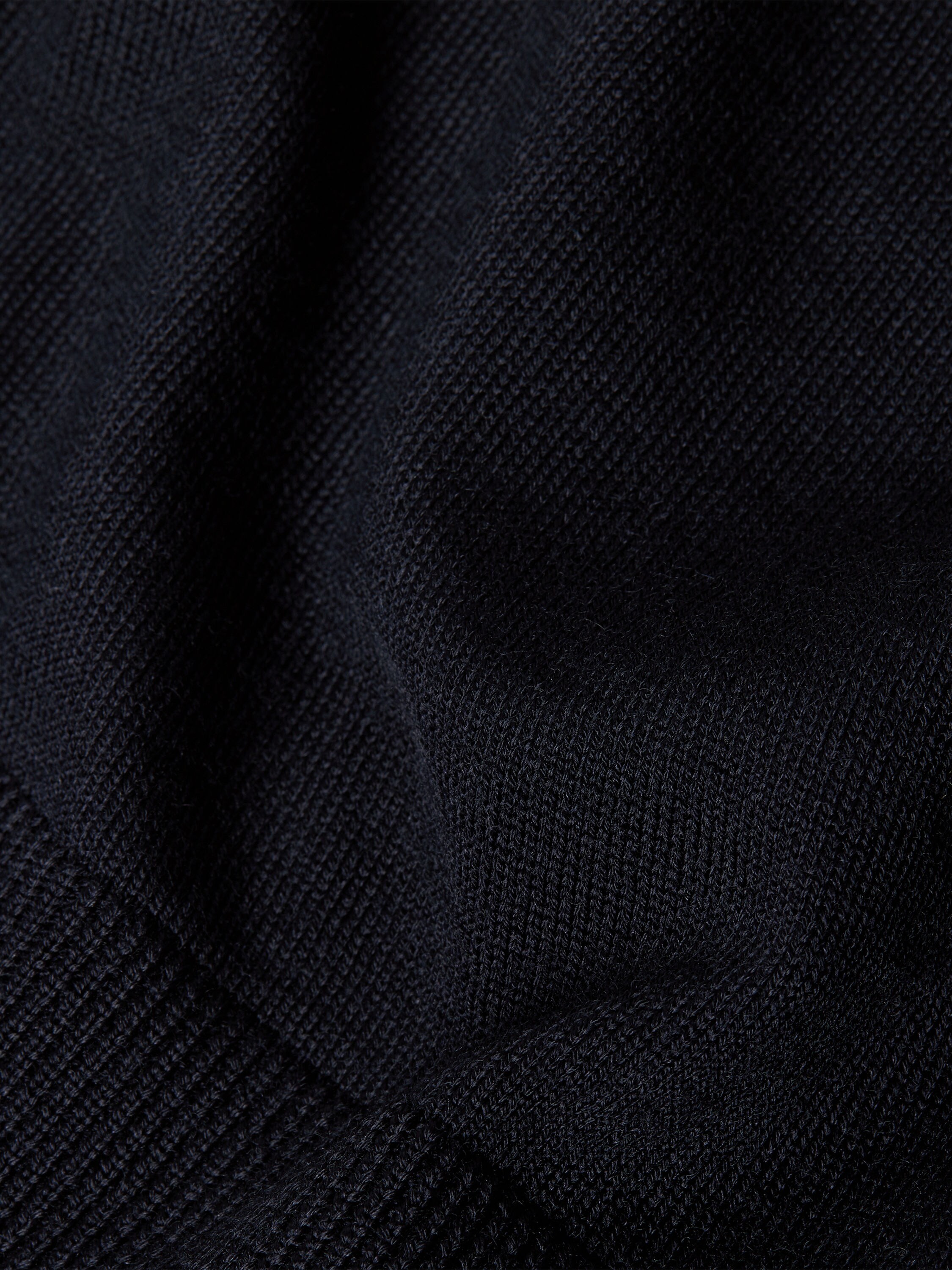 Navy Blue Trofeo 15milmil15 Wool Full Zip Cardigan Product detail photo #3