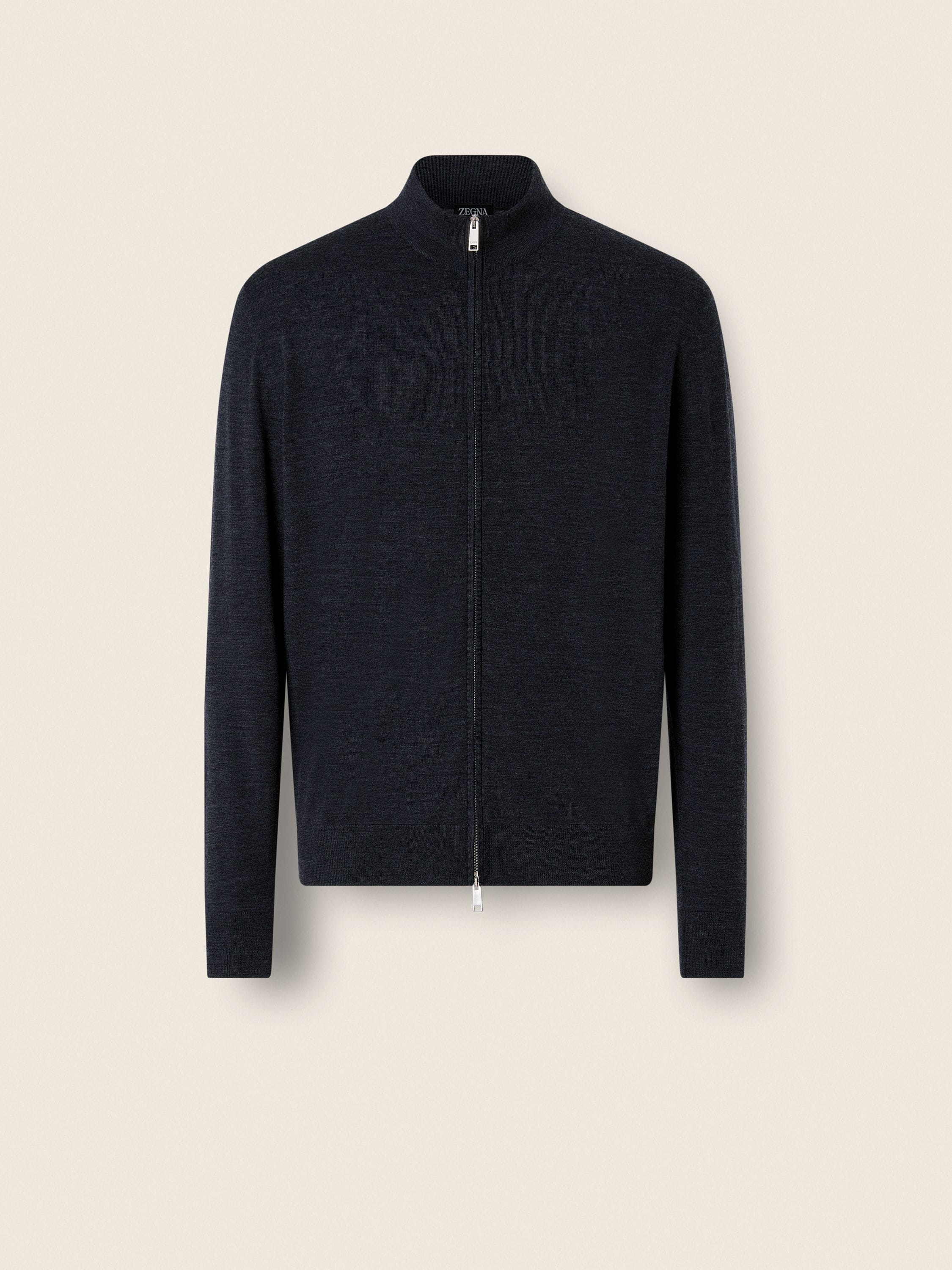 Navy Blue Trofeo 15milmil15 Wool Full Zip Cardigan Main product photo
