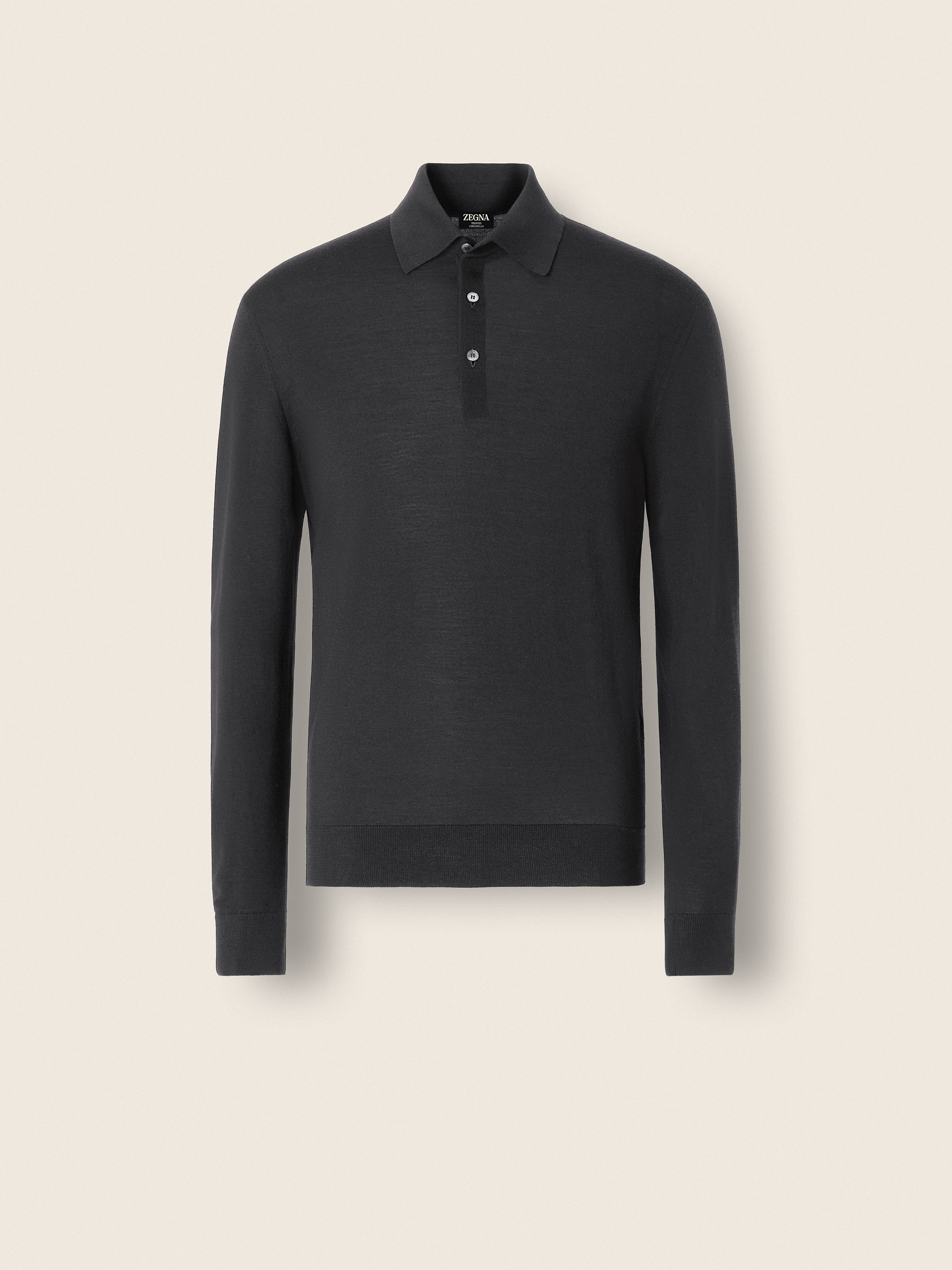 Dark Grey Trofeo 15milmil15 Wool Polo Shirt Product detail photo #1