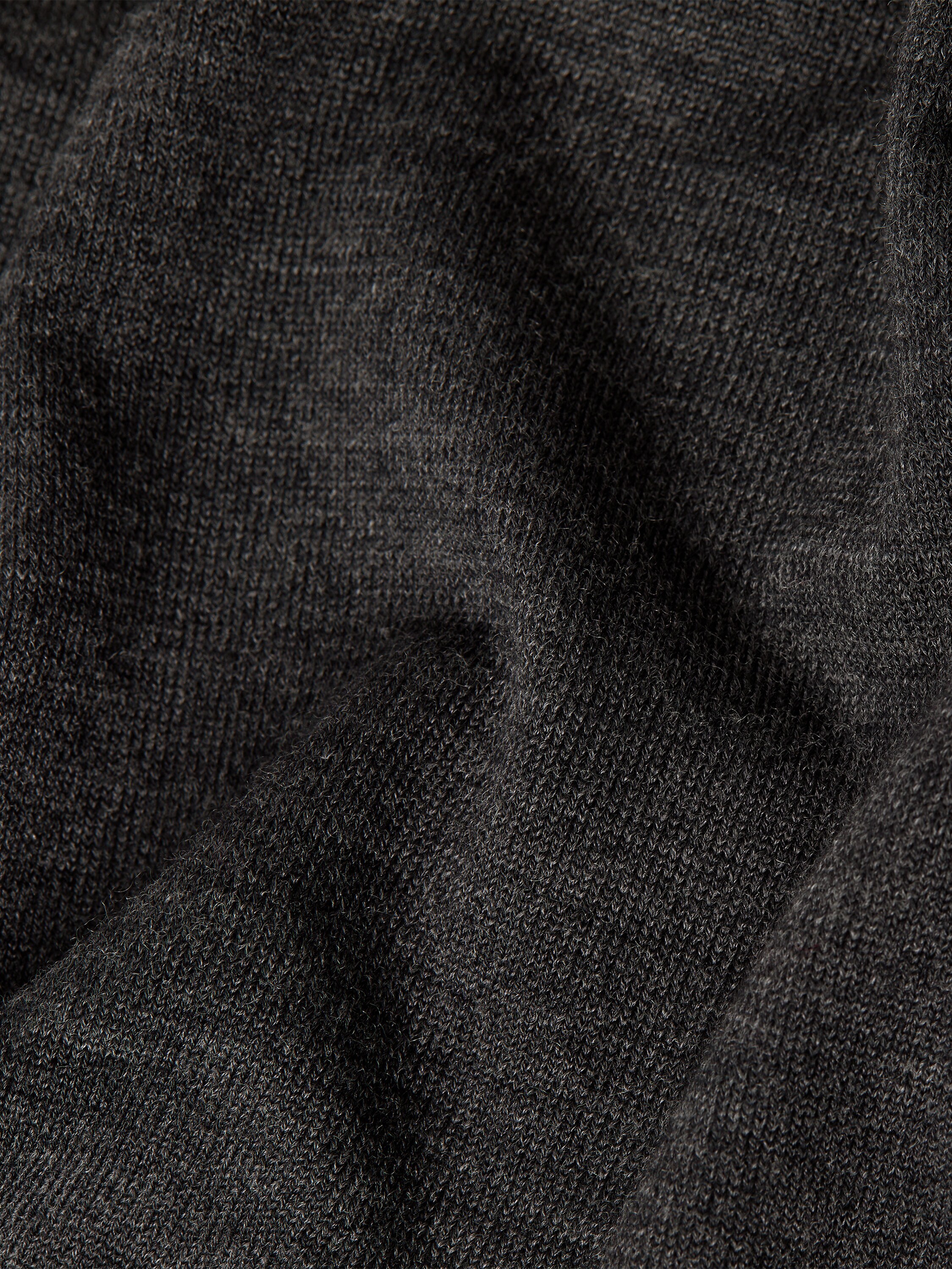 Dark Grey Mélange Trofeo 15milmil15 Wool Polo Shirt Product detail photo #3