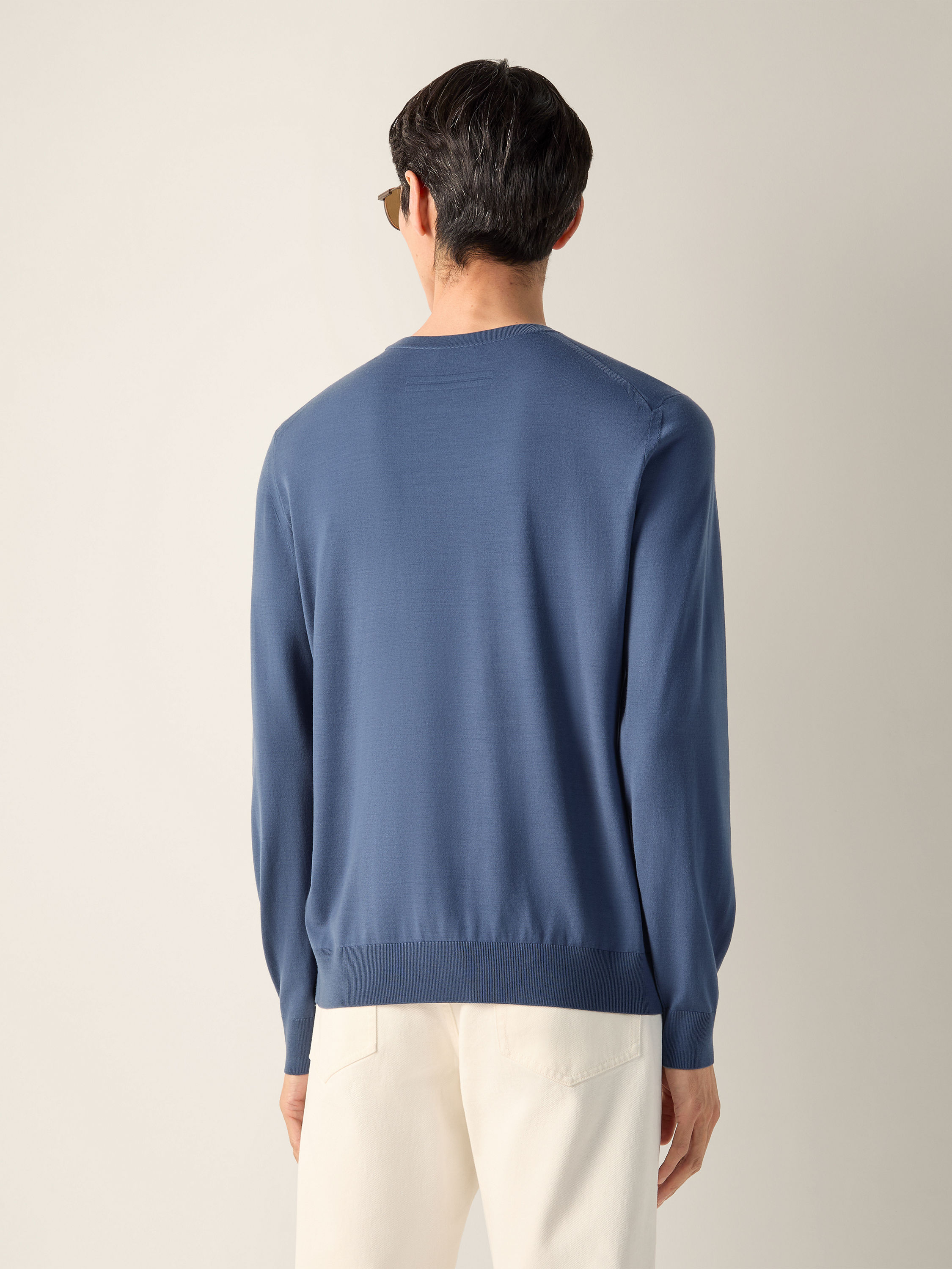 Light Blue Vellus Aureum Crewneck Product detail photo #4