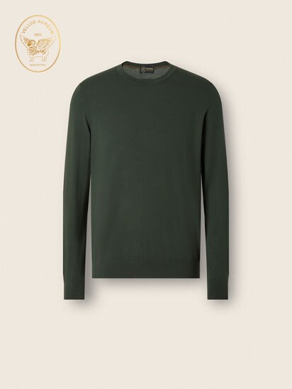 ダークグリーン Vellus Aureumクルーネック FW26 39320626 | Zegna JP