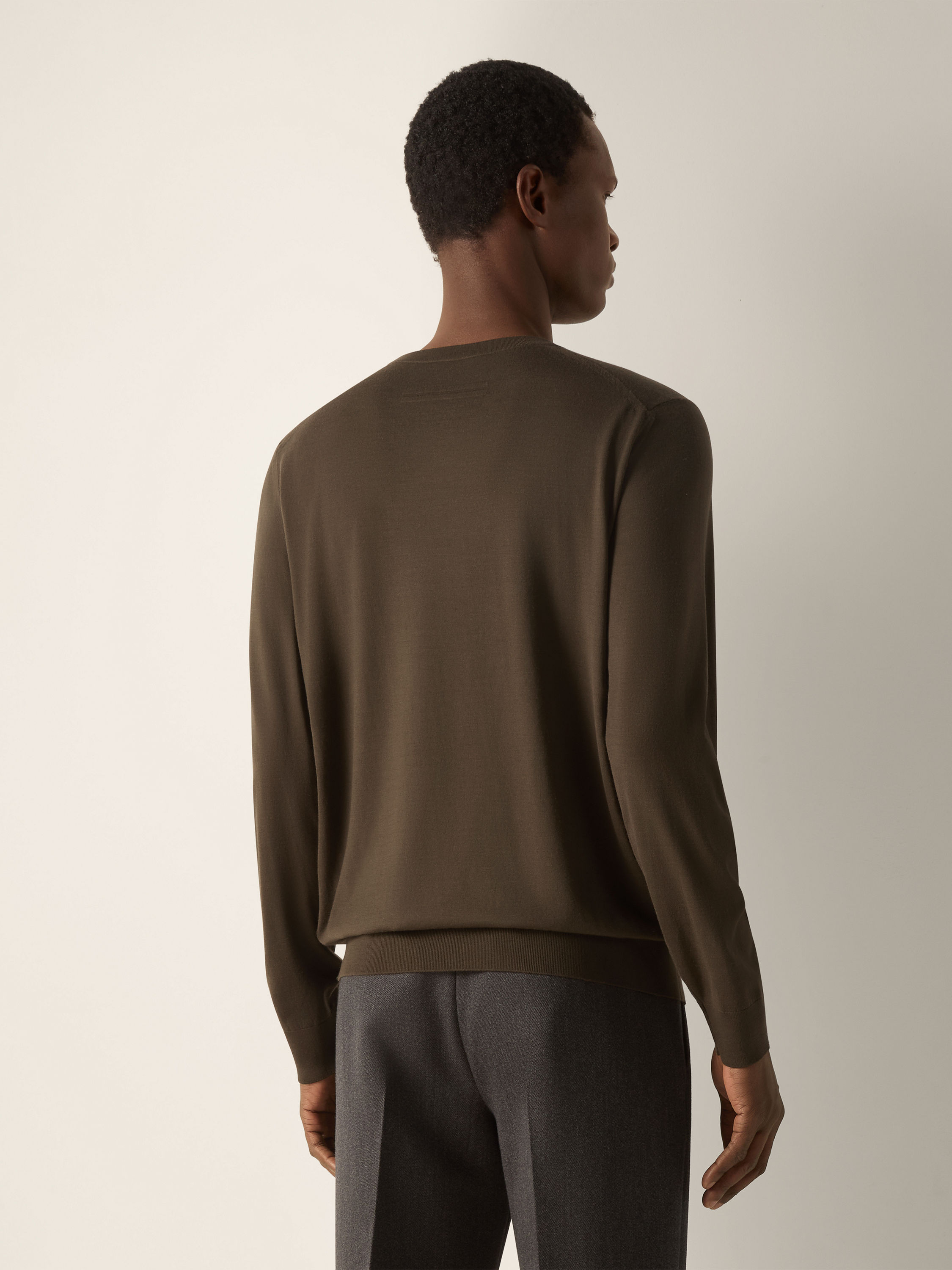 Dark Olive Green Vellus Aureum Crewneck Product detail photo #4