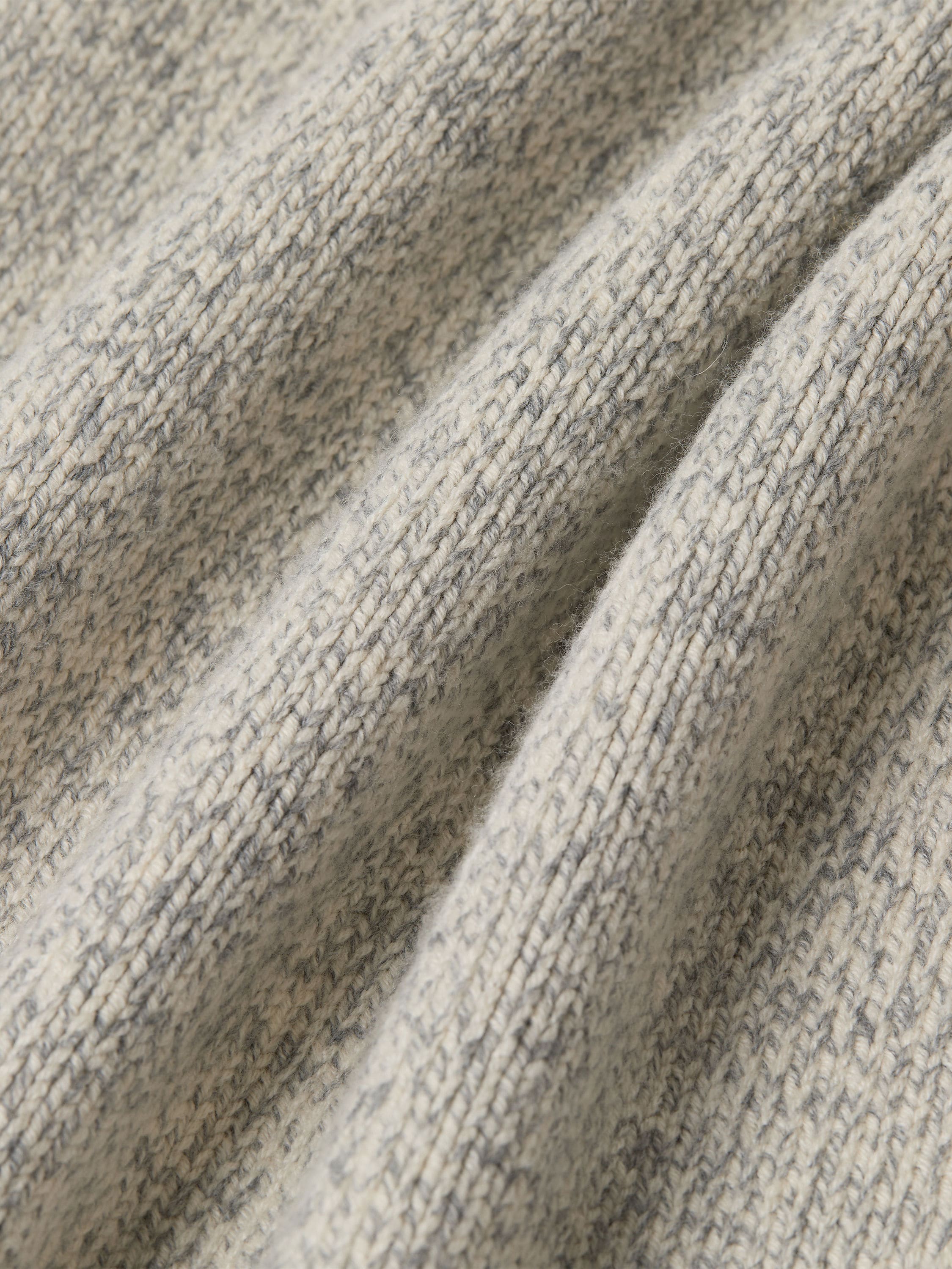 Cream White and Grey Vellus Aureum Turtleneck Product detail photo #4