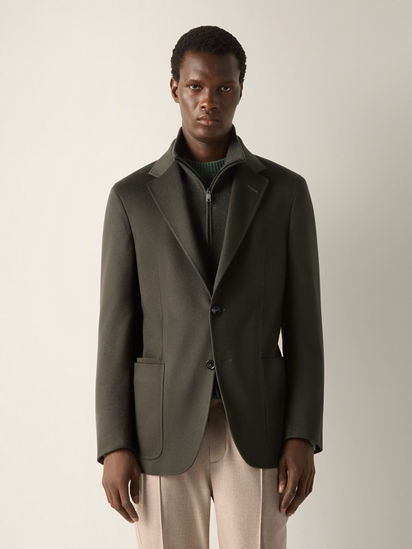 ダークオリーブグリーン Oasi Cashmereジャケット FW26 39413937