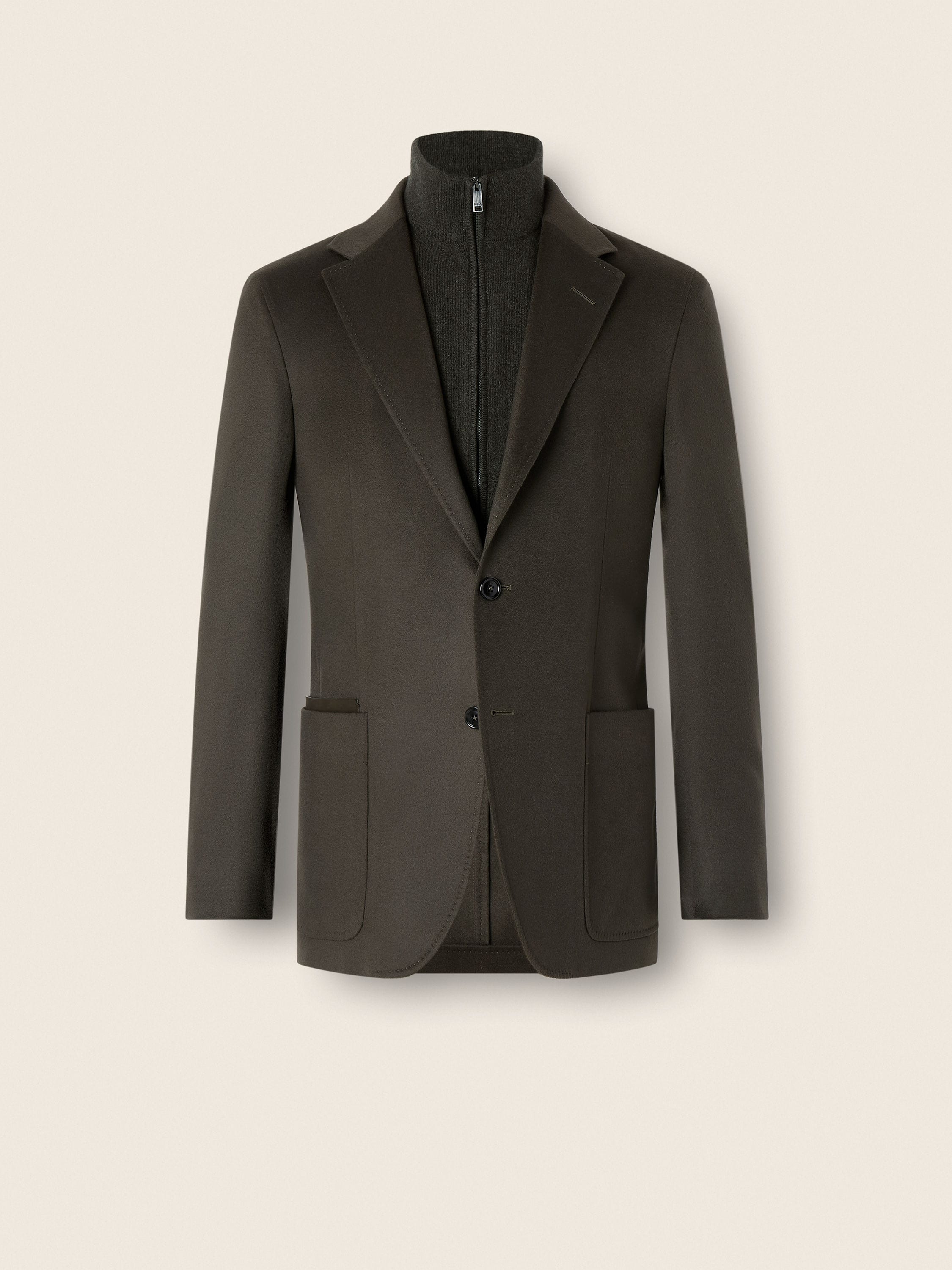 Dark Olive Green Oasi Cashmere Jacket FW26 39413937 | Zegna US