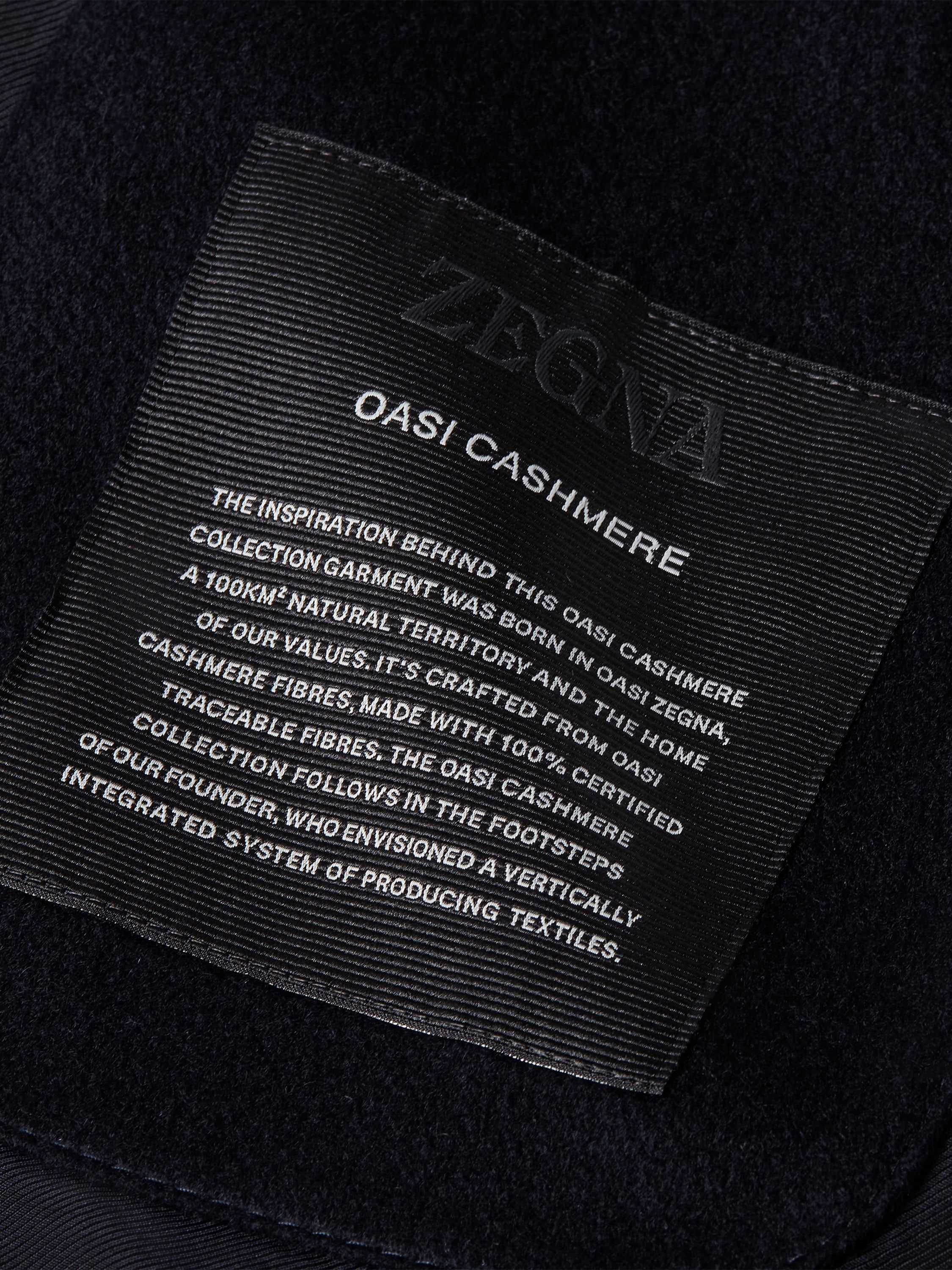 Navy Blue Oasi Cashmere Jacket Product detail photo #2