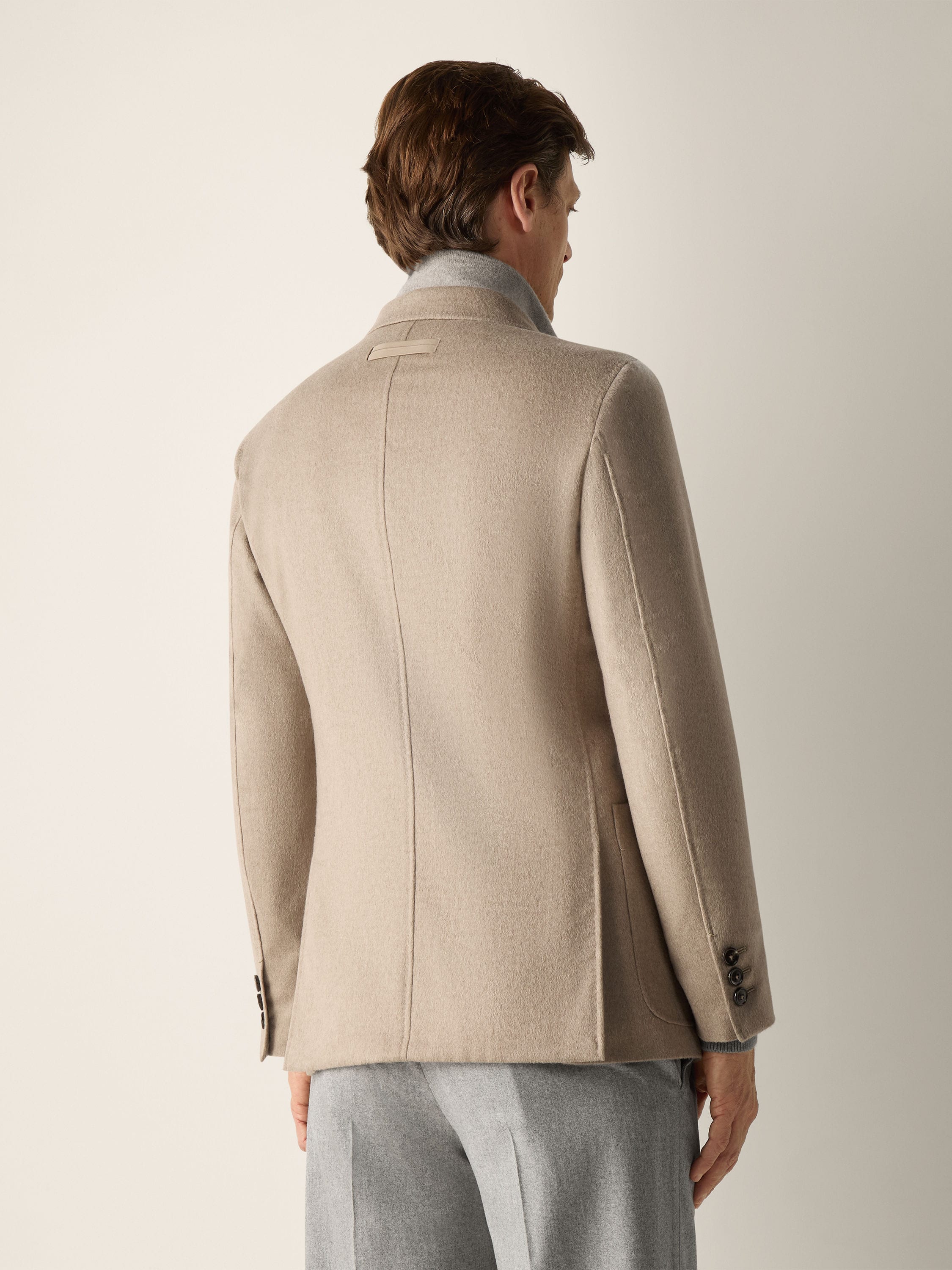 Light Taupe Oasi Cashmere Jacket Product detail photo #5