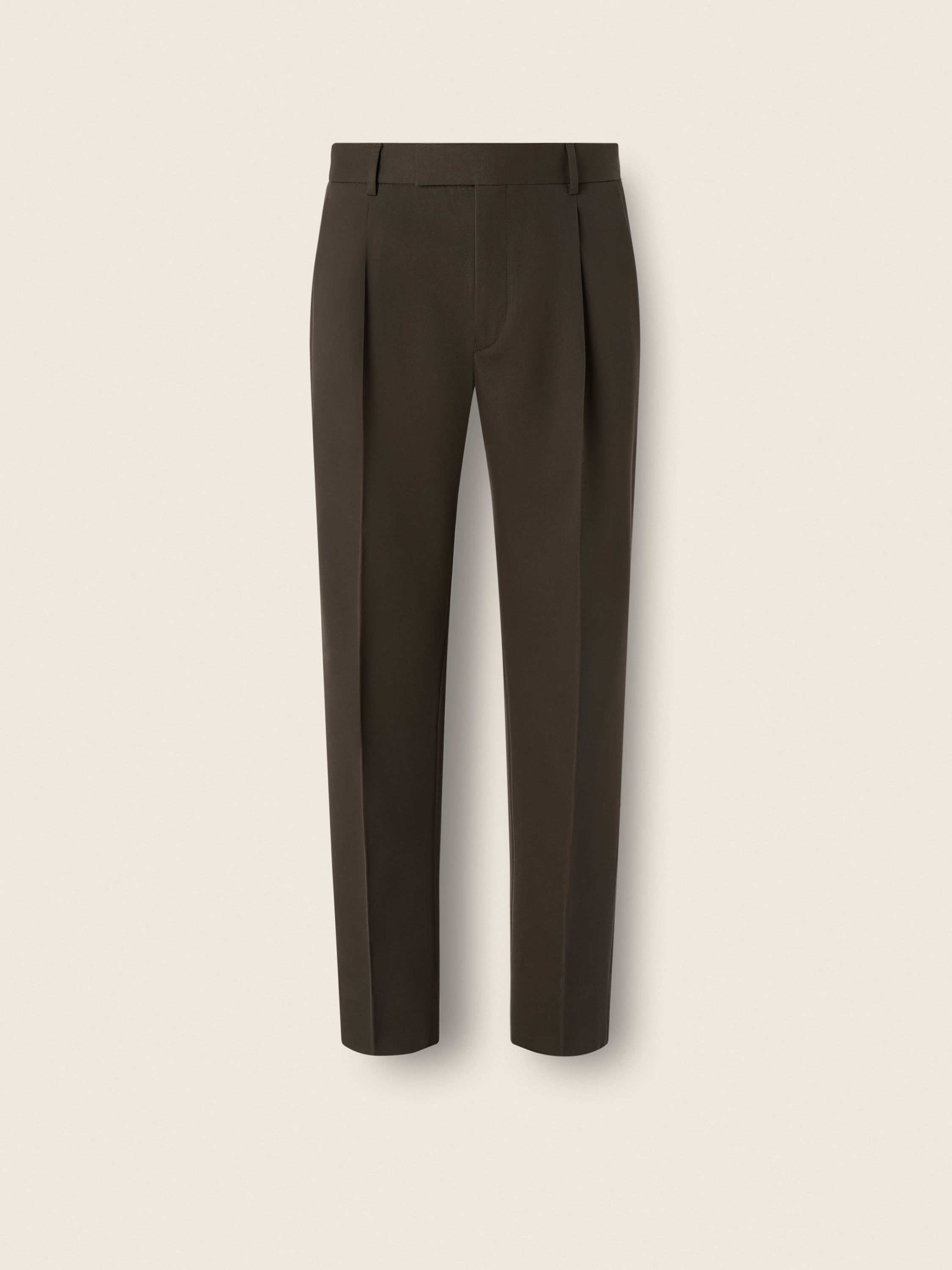 Dark Olive Green Cotton and Wool Pants Main product photo