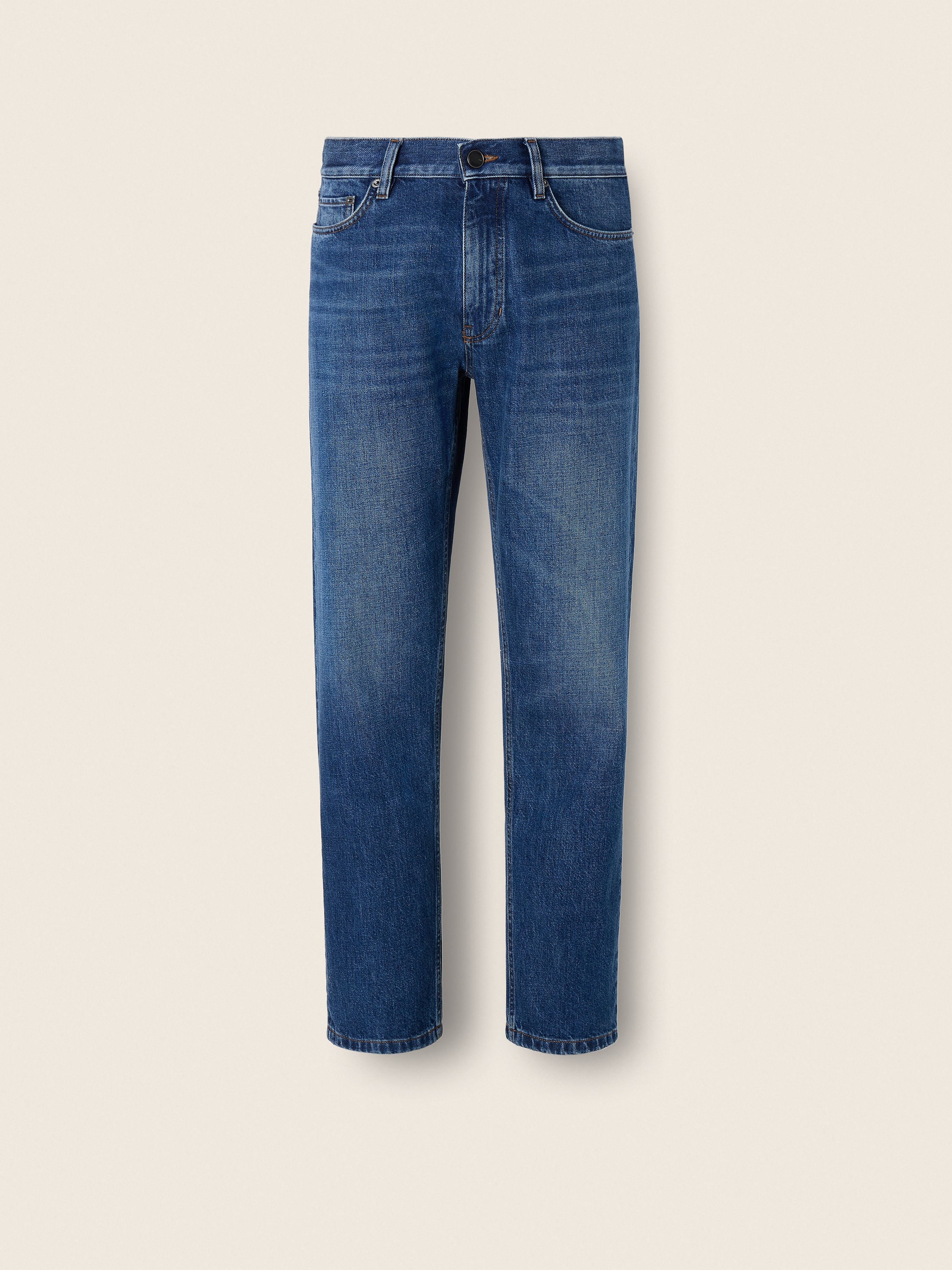 Dark Blue Cotton Roccia Jeans Product detail photo #1