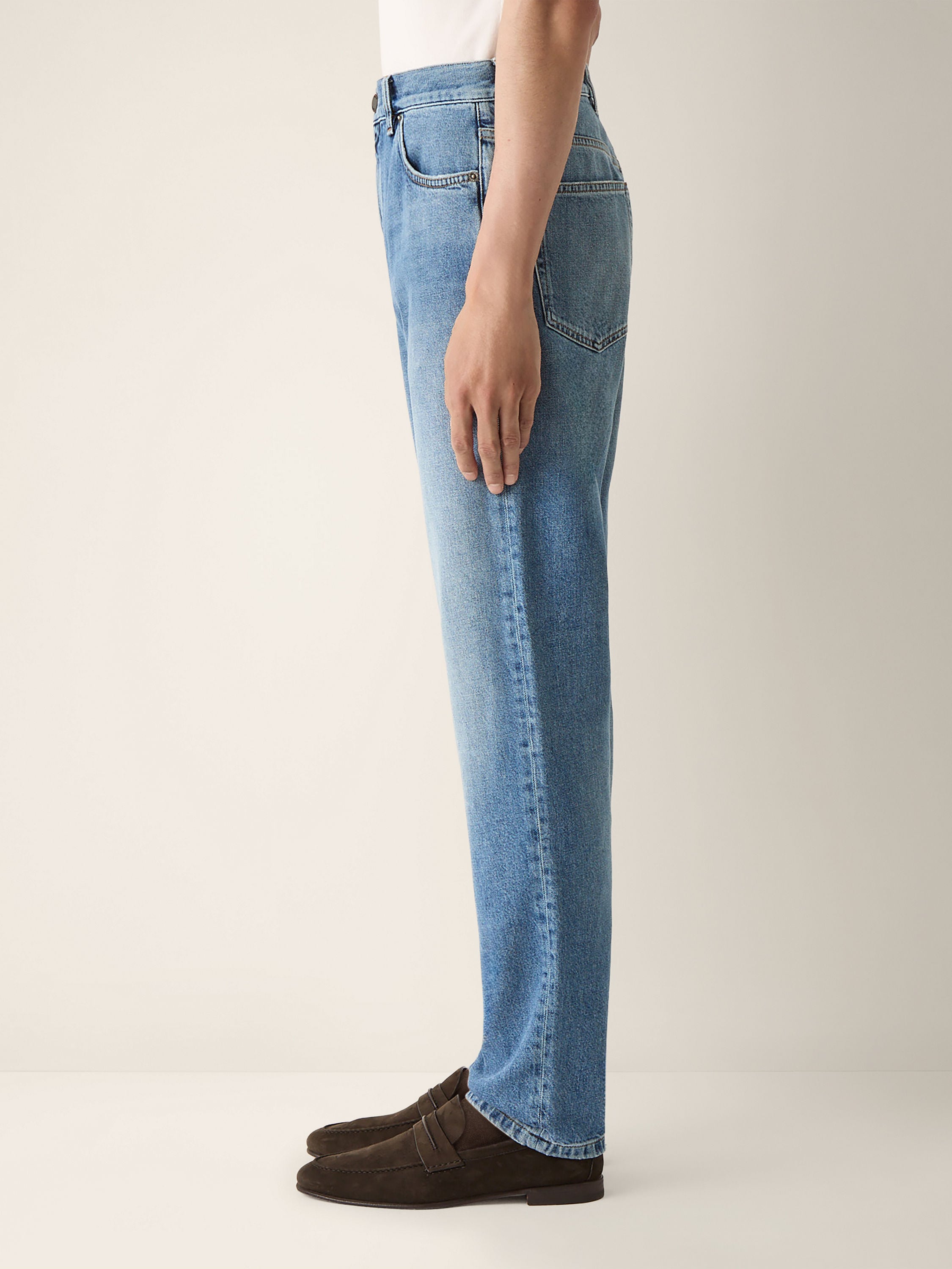 Blue Cotton Roccia Jeans Product detail photo #2