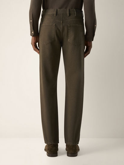 Dark Olive Green Cotton Roccia Pants FW26 39365549 | Zegna CA
