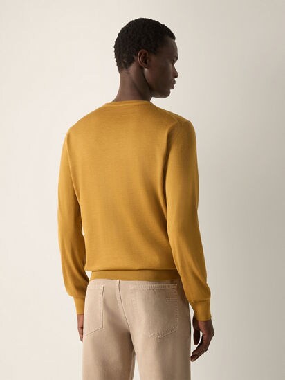 Yellow Cashseta Crewneck FW26 39360747 | Zegna AU