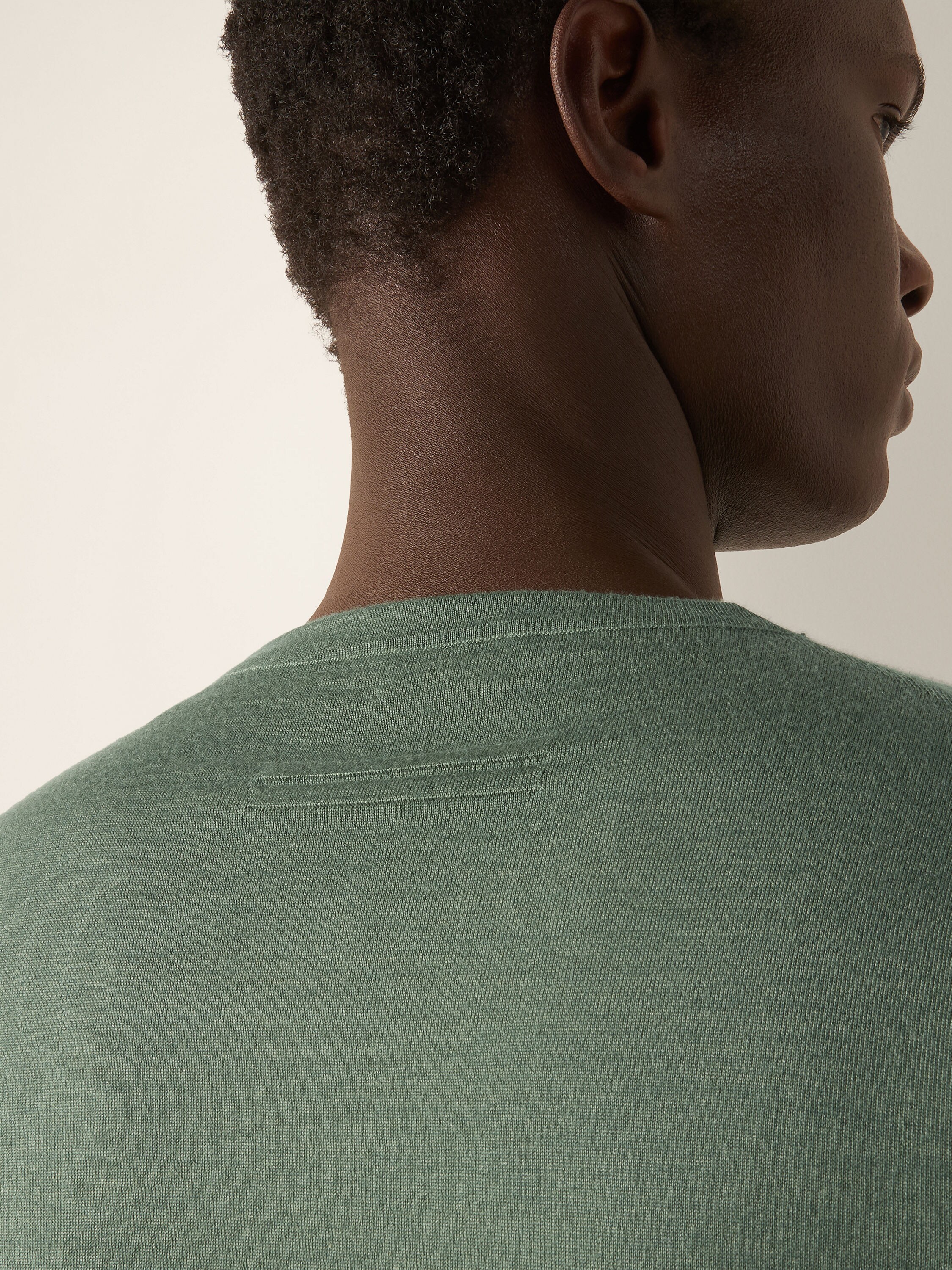 Light Green Cashseta Crewneck Product detail photo #1
