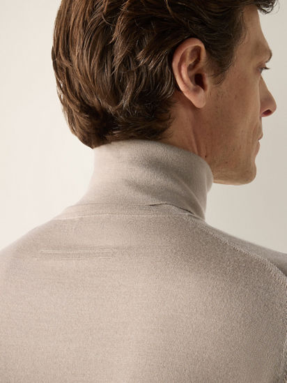 Light Taupe Mélange Cashseta Turtleneck FW26 39728866 | Zegna SE