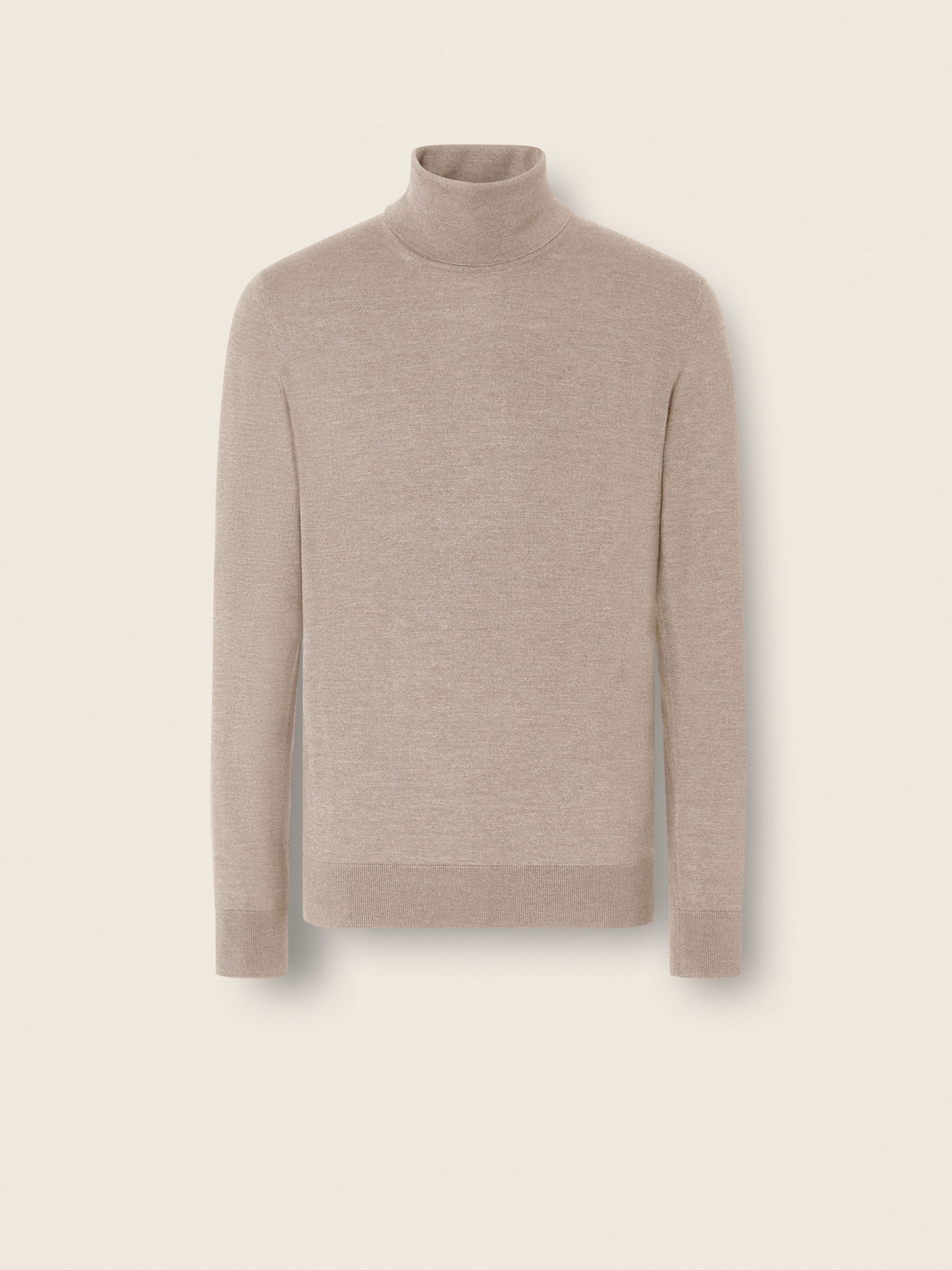 Light Taupe Mélange Cashseta Turtleneck FW26 39728866 | Zegna SE