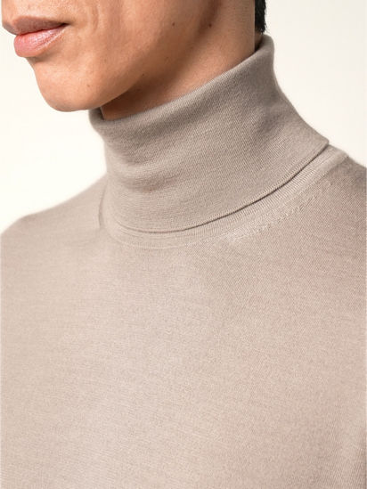 Light Taupe Mélange Cashseta Turtleneck FW26 39728866 | Zegna SE