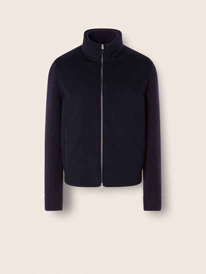 トシ Navy Blue Oasi Cashmere Full Zip Cardigan FW26 39288715 | Zegna DE
