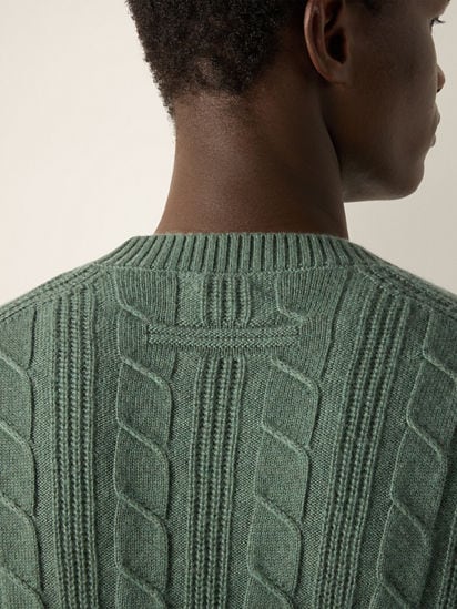 Green Oasi Cashmere Crewneck FW26 39323406 | Zegna LV